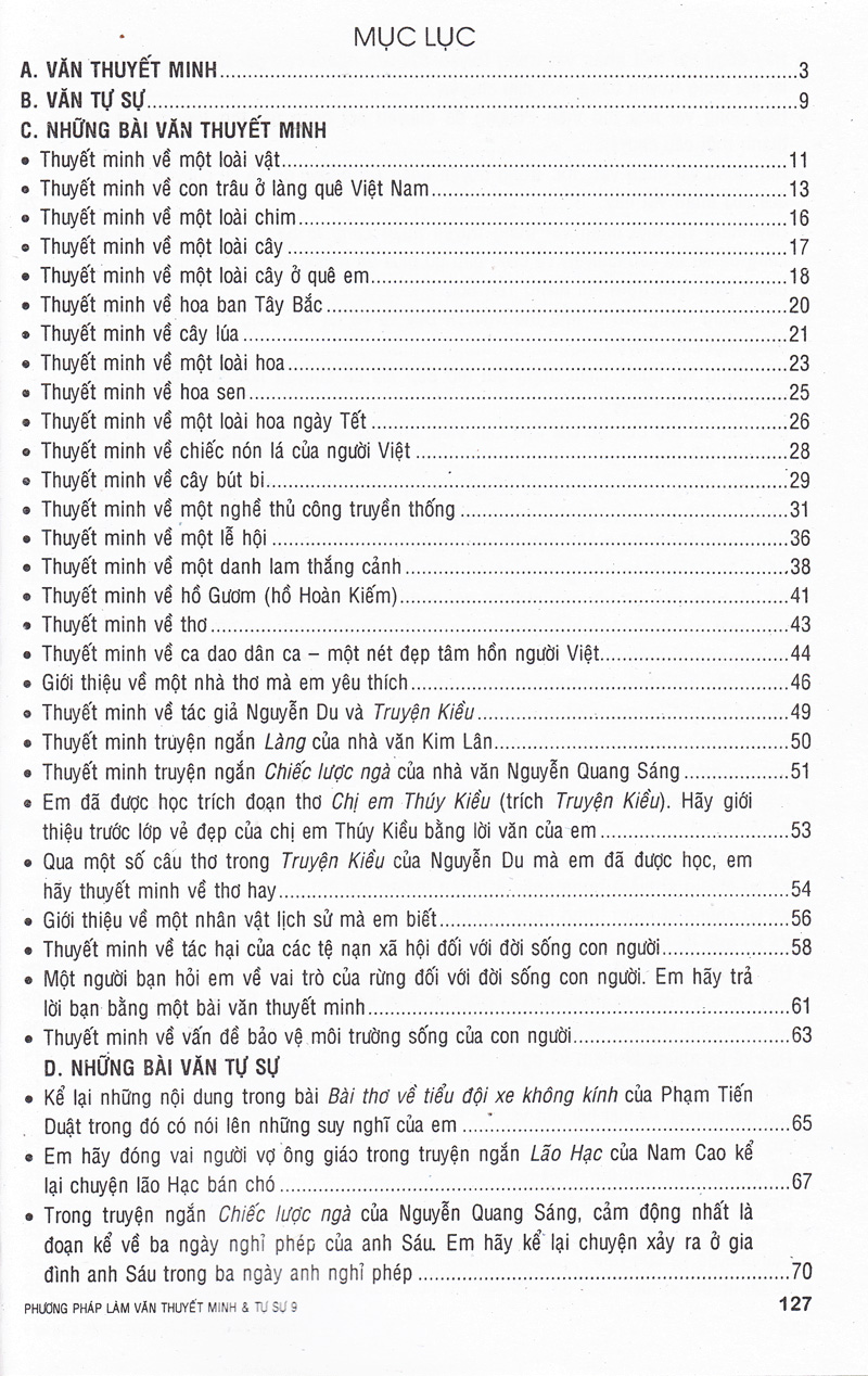 phương pháp làm văn thuyết minh & tự sự 9