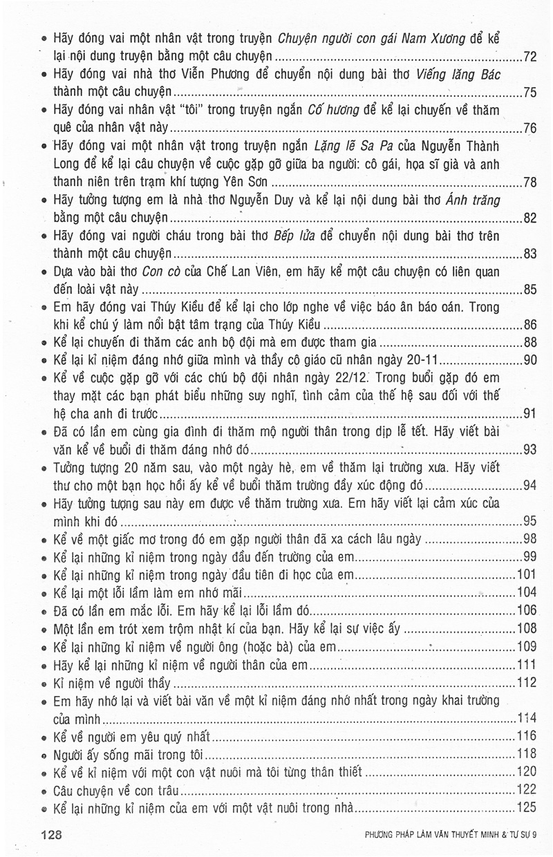 phương pháp làm văn thuyết minh & tự sự 9