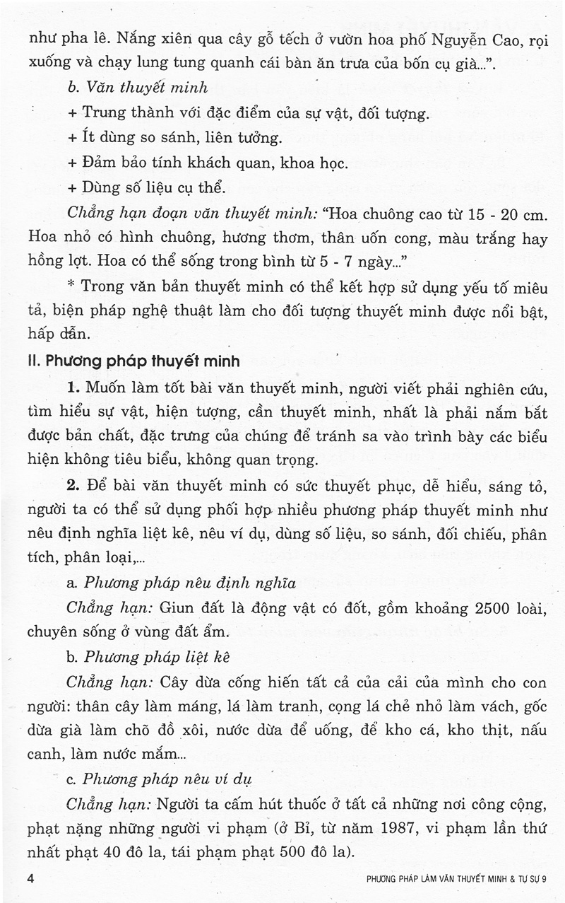 phương pháp làm văn thuyết minh & tự sự 9