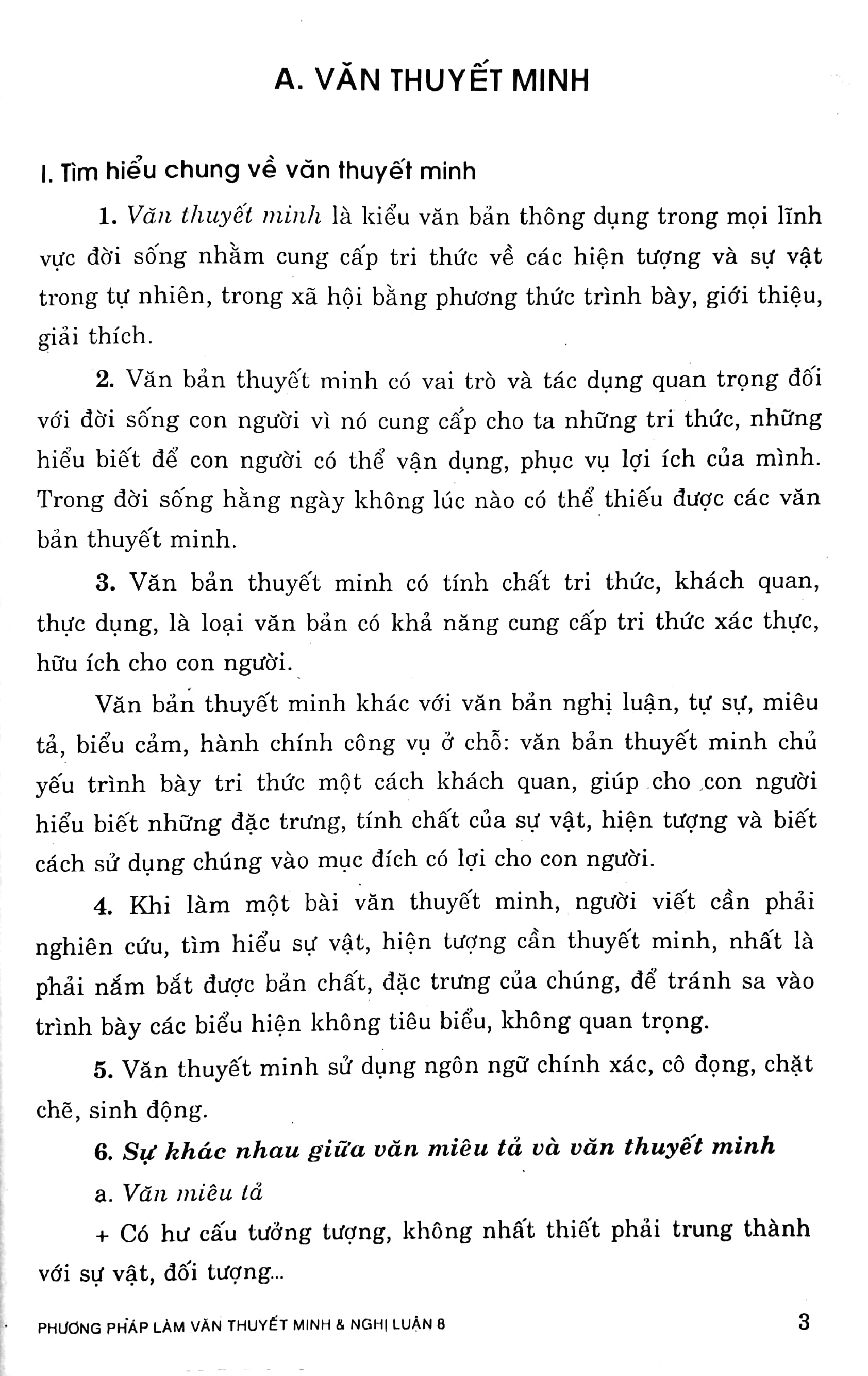 phương pháp làm văn thuyết minh và nghị luận 8