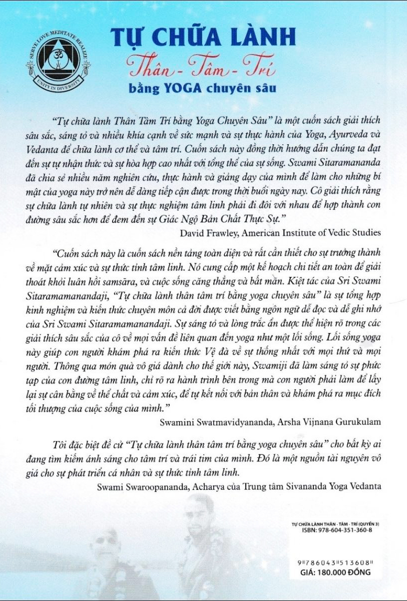 phương pháp sức khoẻ toàn diện của yoga cổ điển - tự chữa lành thân-tâm-trí bằng yoga chuyên sâu - quyển 3