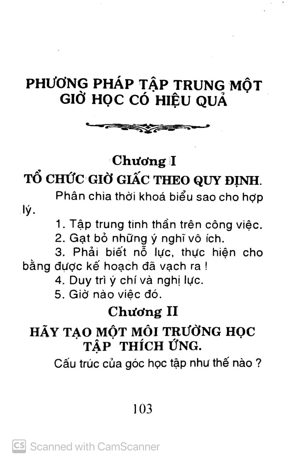 phương pháp tập trung một giờ học có hiệu quả