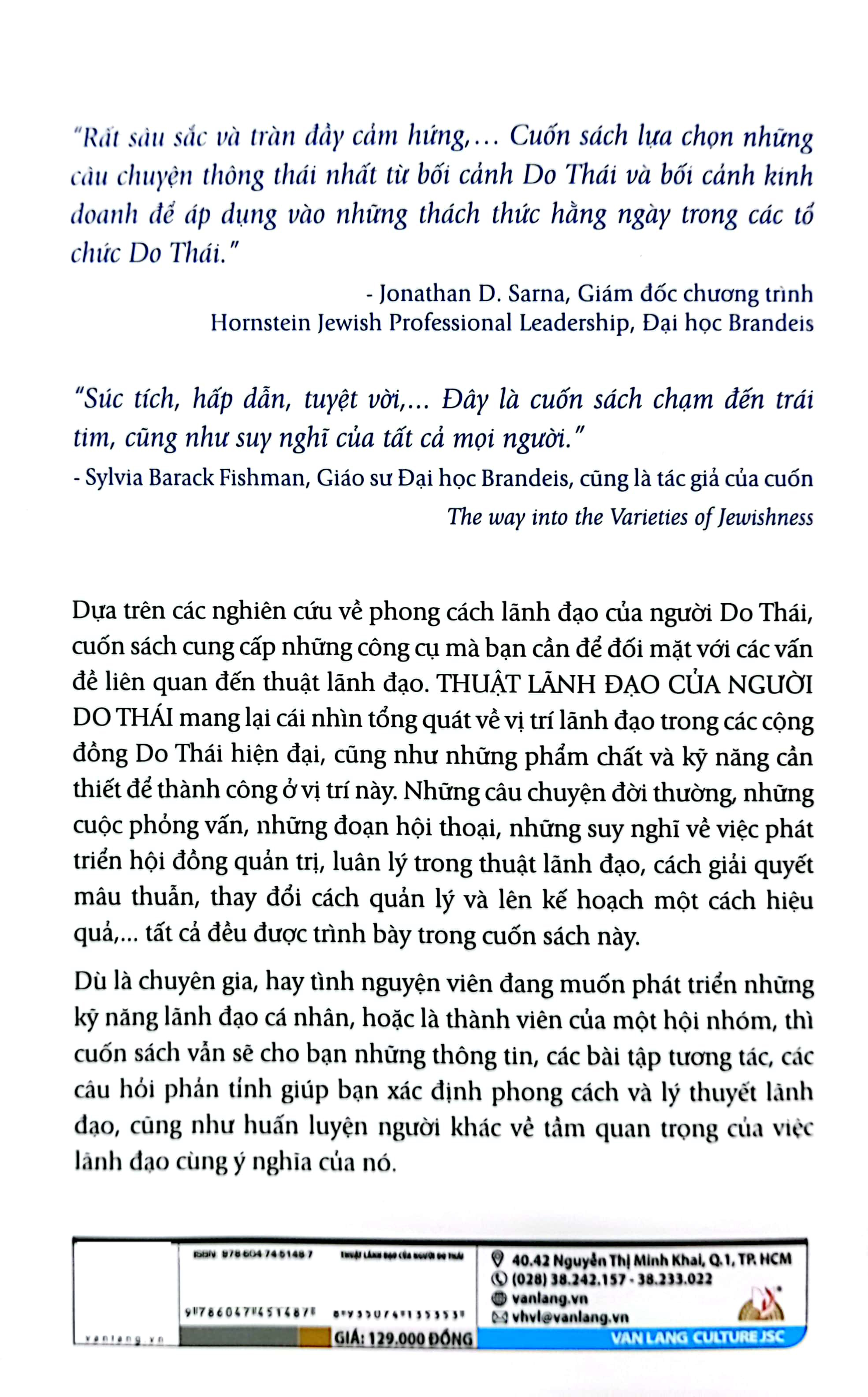 phương pháp thực tế để tạo dựng doanh nghiệp vững mạnh - thuật lãnh đạo của người do thái (tái bản 2024)