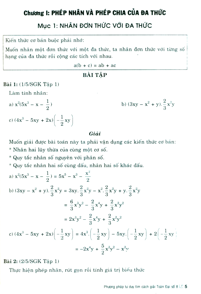 phương pháp tư duy tìm cách giải toán đại số 8 (dùng chung cho các bộ sgk hiện hành)