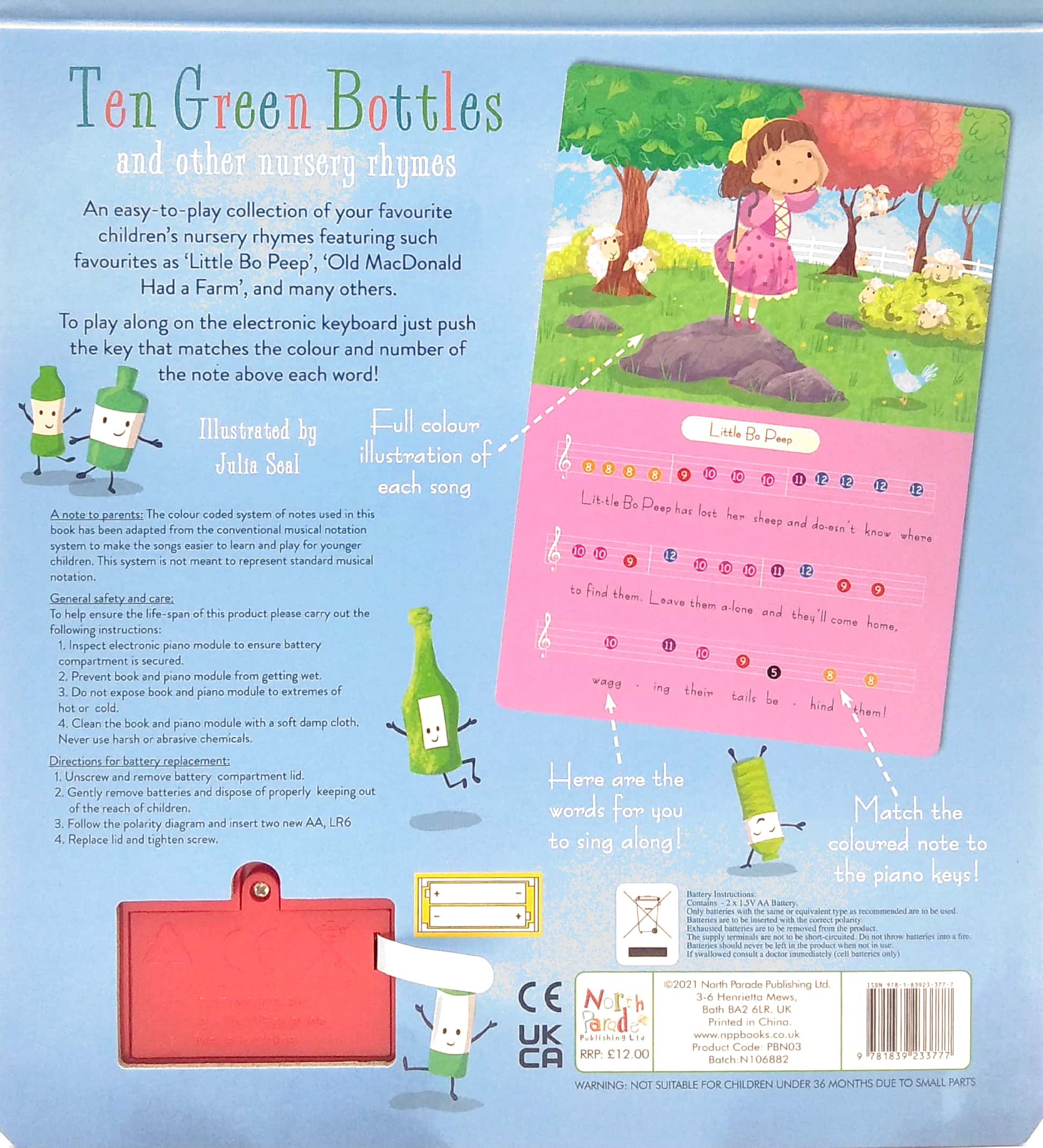 piano book - ten green bottles