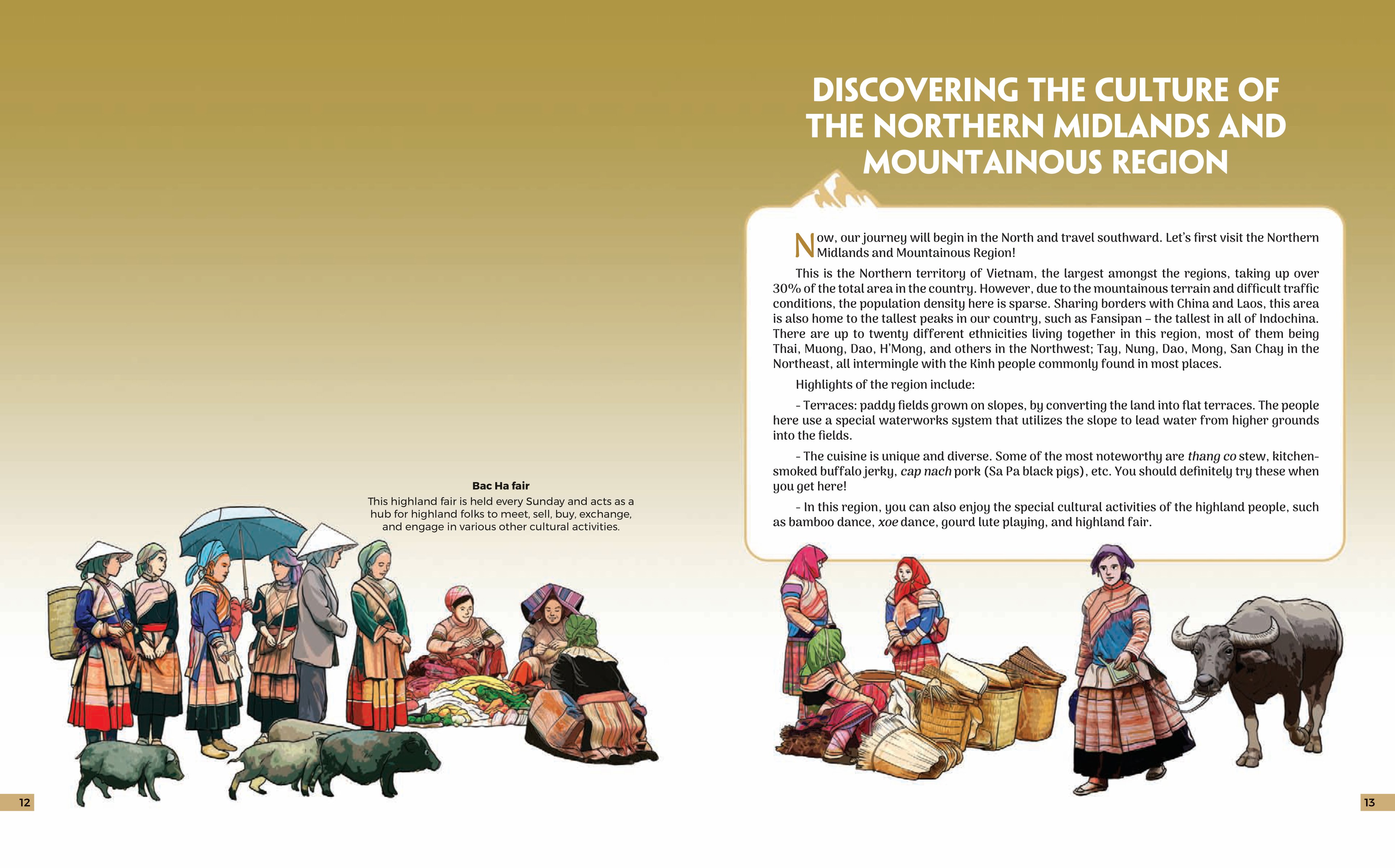 picture atlas of vietnam - the land of charm - đất nước gấm hoa - bìa cứng (english version)