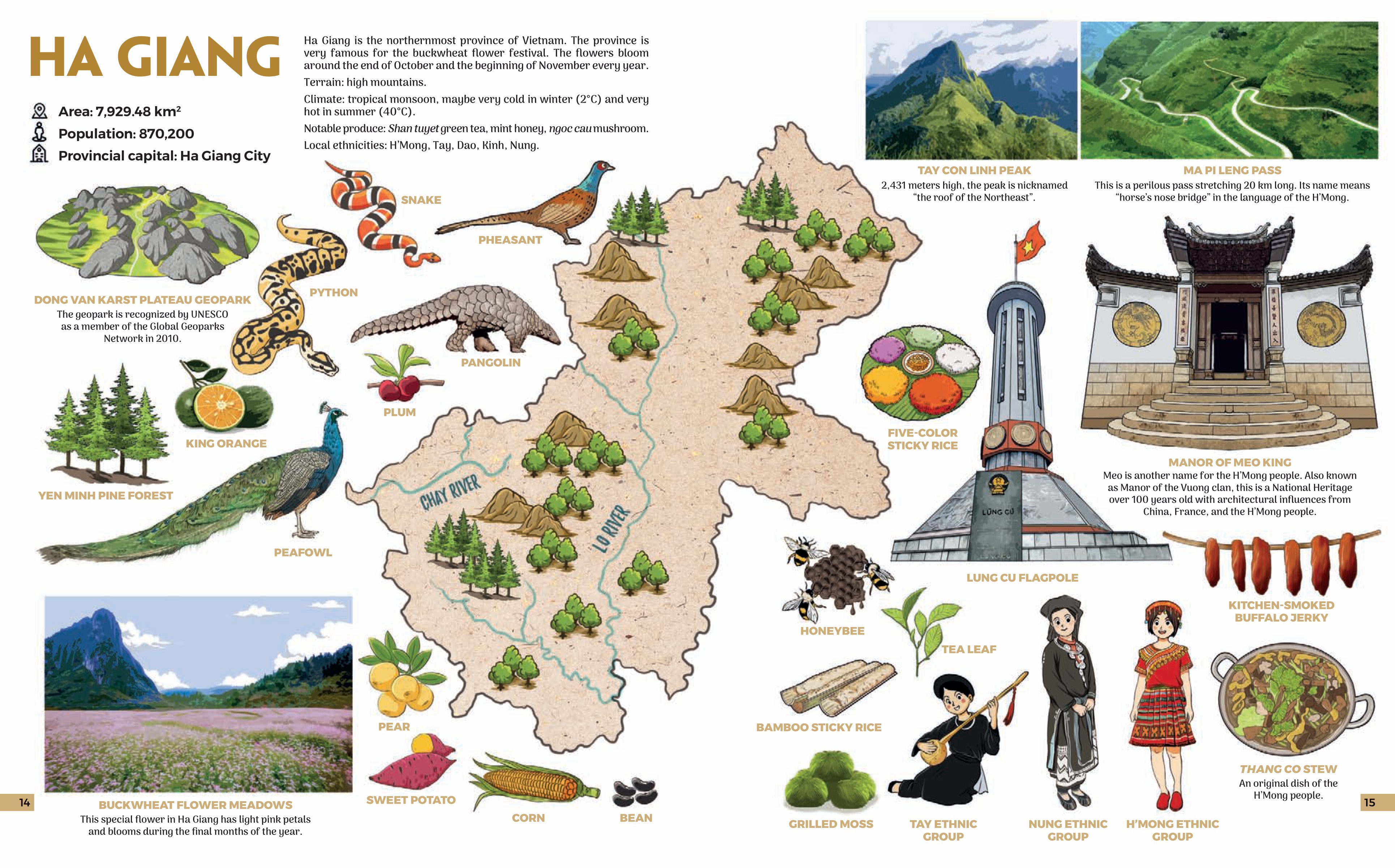 picture atlas of vietnam - the land of charm - đất nước gấm hoa - bìa cứng (english version)