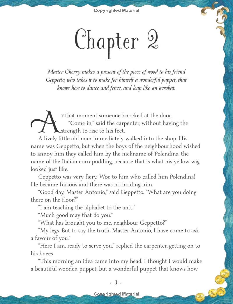 pinocchio illustrated gift book