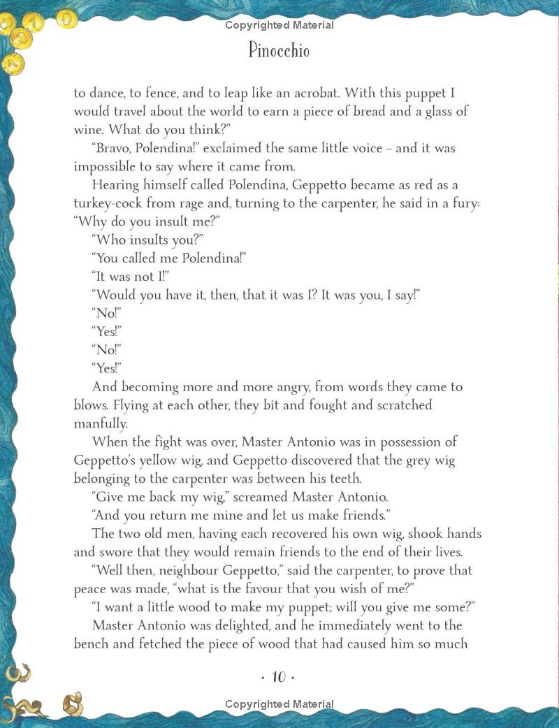 pinocchio illustrated gift book