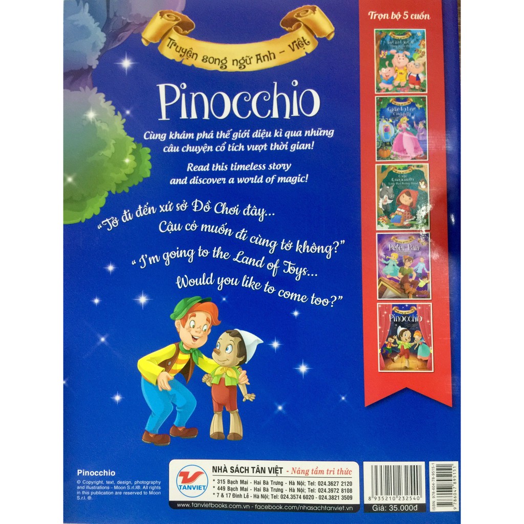 pinocchio - truyện song ngữ anh - việt