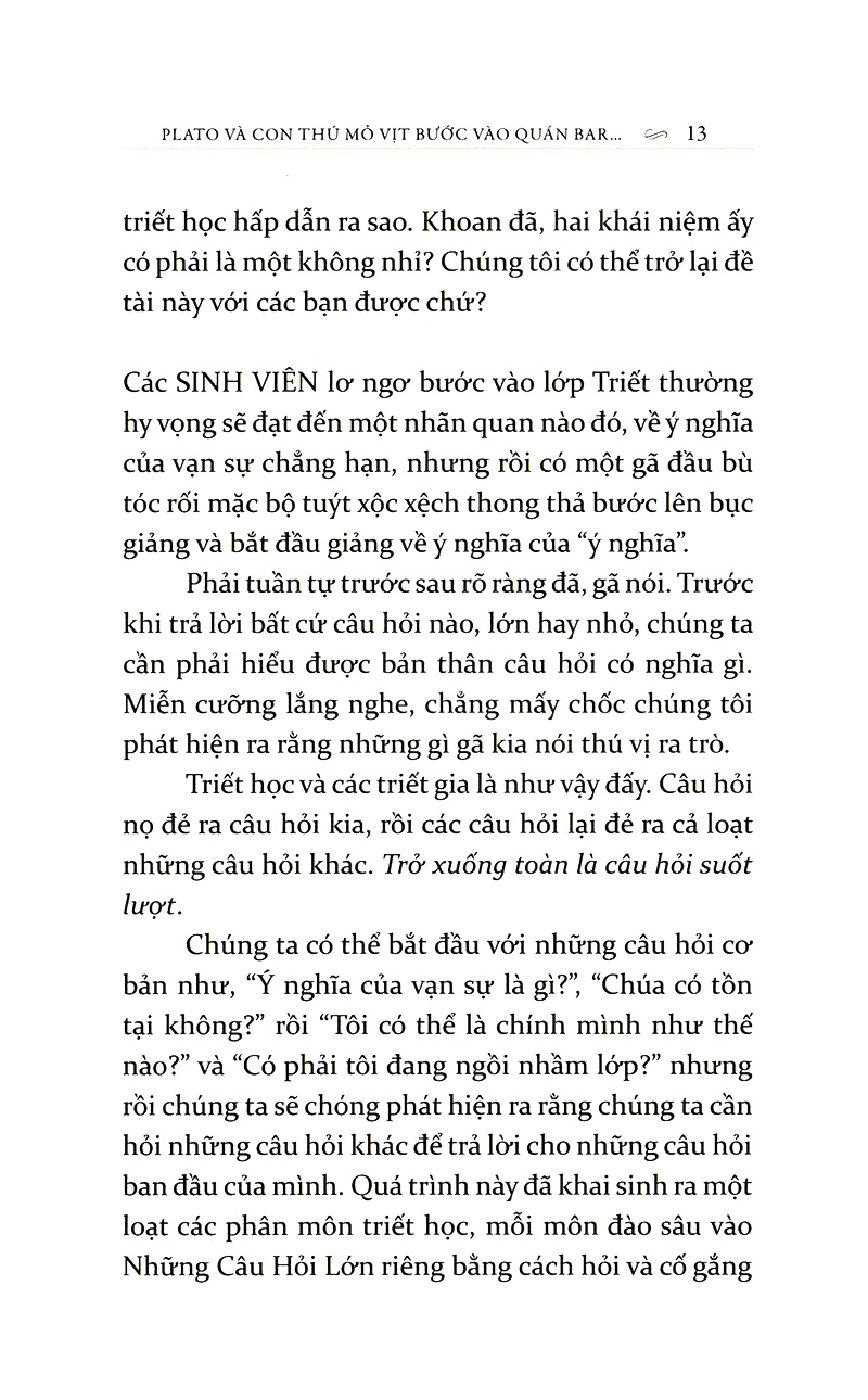plato và con thú mỏ vịt bước vào quán bar…(tái bản 2018)
