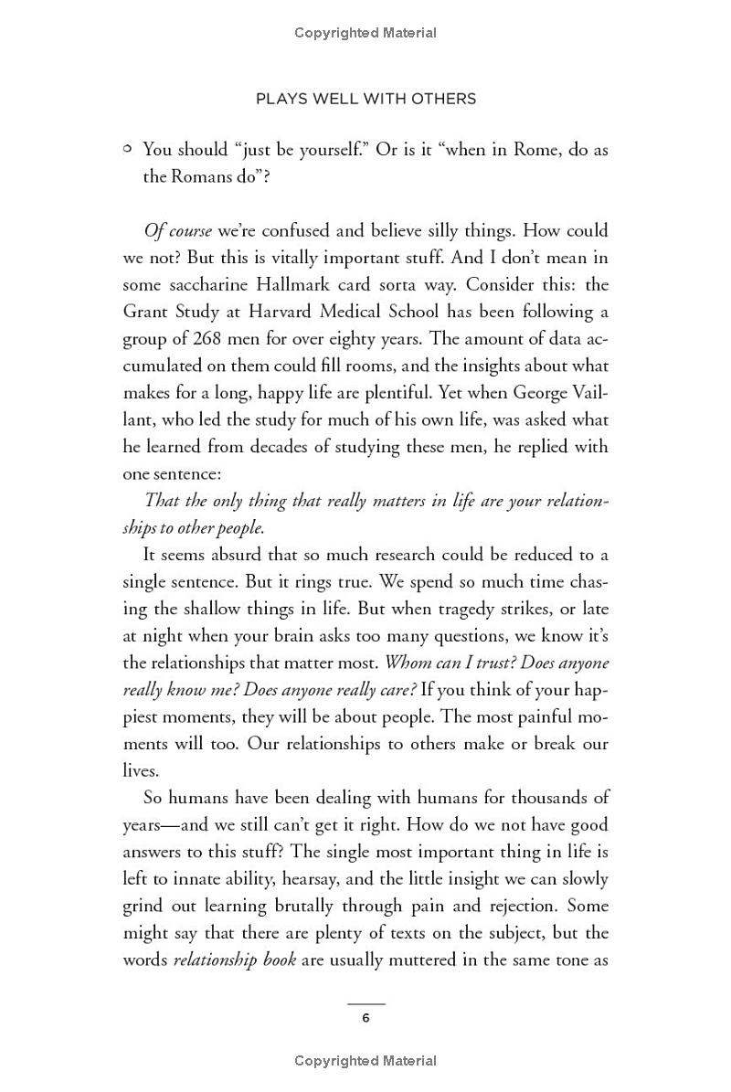 plays well with others: the surprising science behind why everything you know about relationships is (mostly) wrong