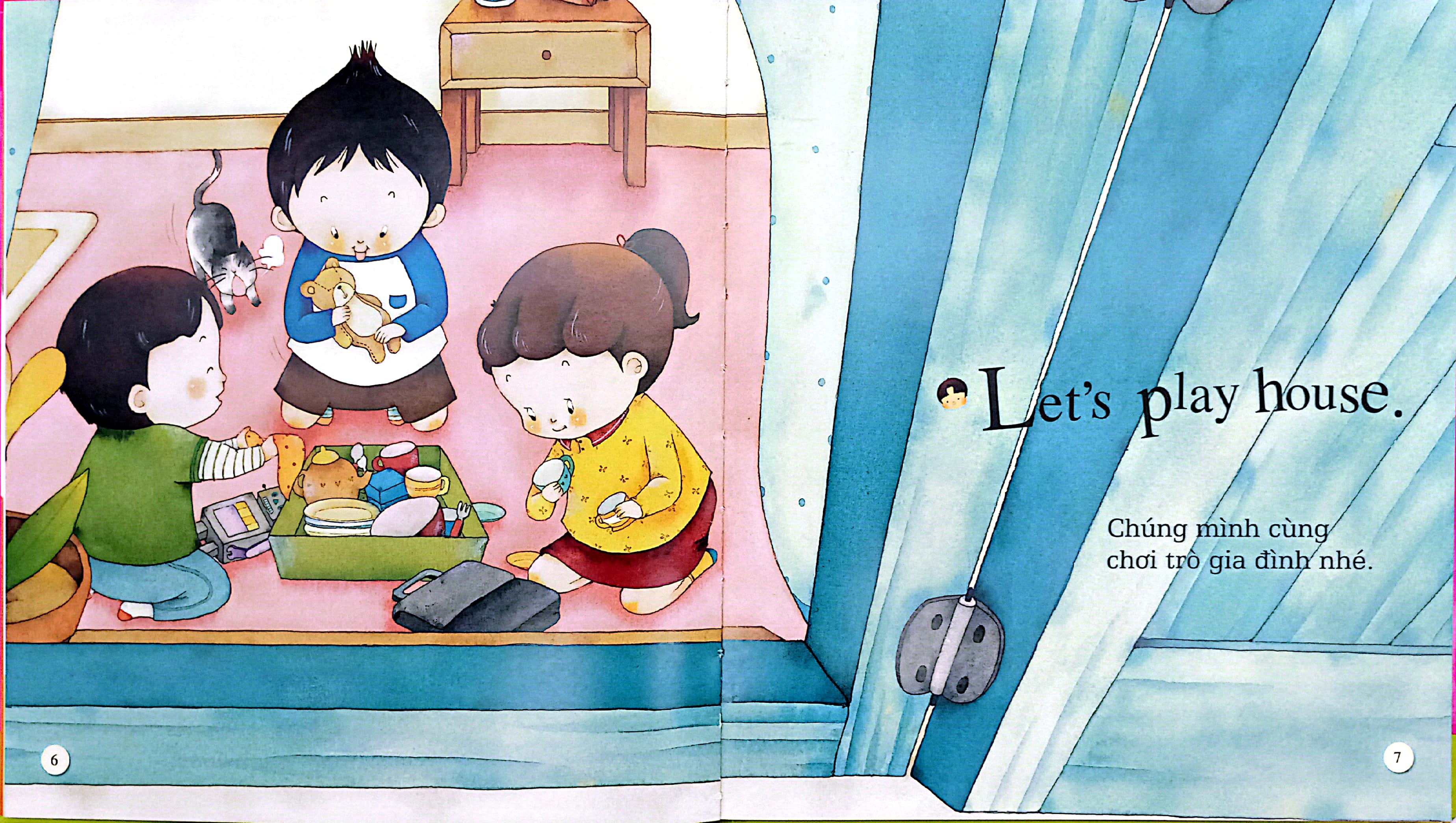playtime in english - level 1 - let's play house - cùng chơi trò gia đình