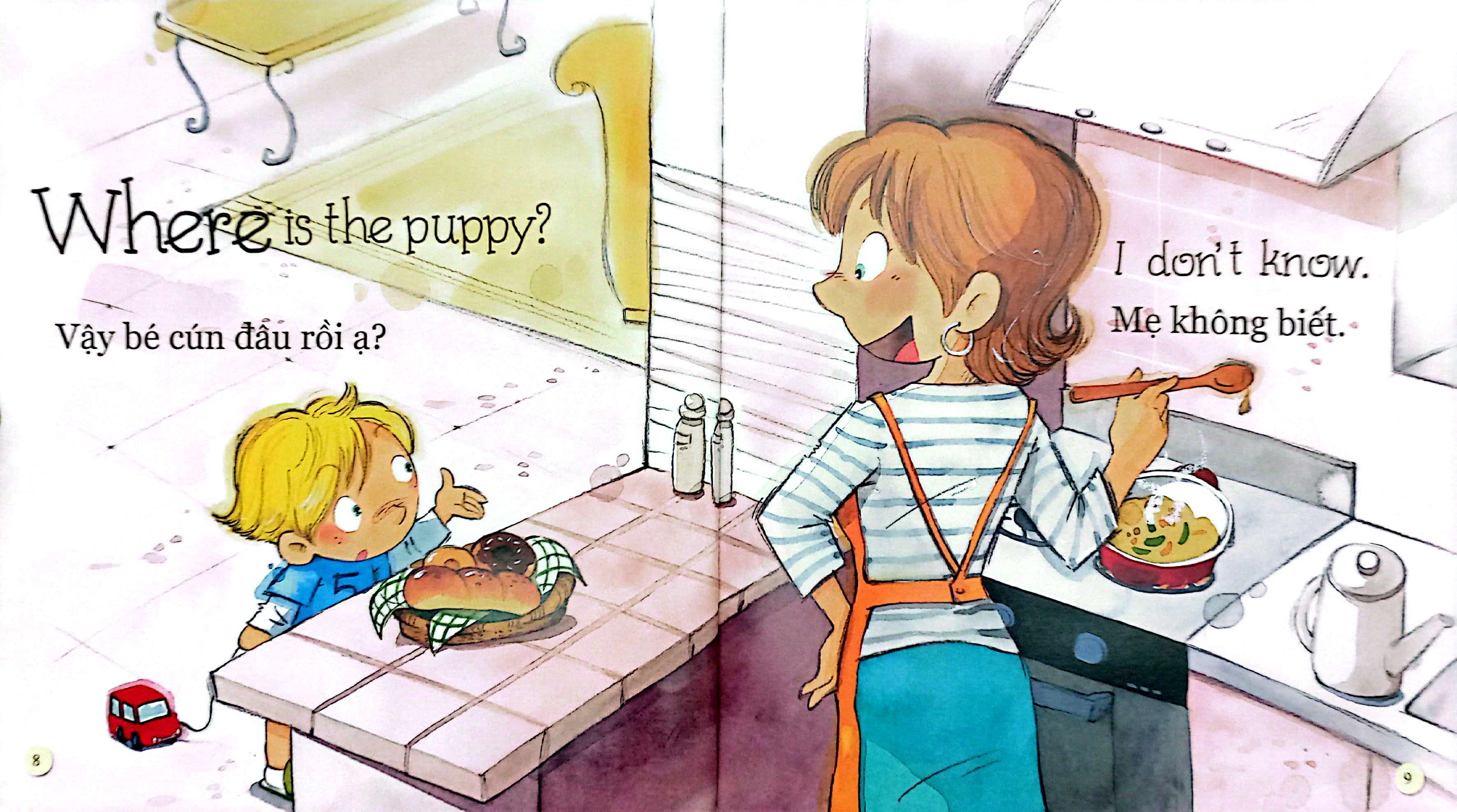 playtime in english - level 1 - where is the puppy? - cún con đâu rồi?