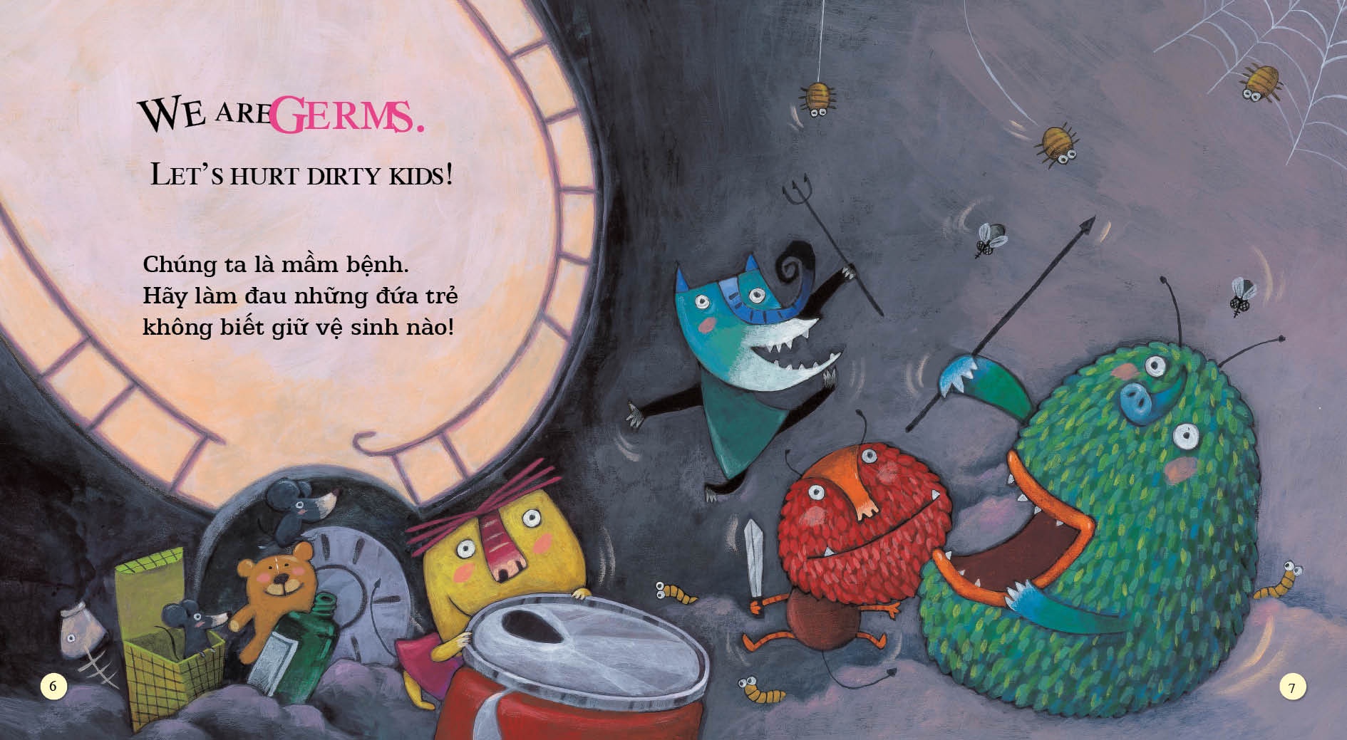 playtime in english - level 2 - busy germs - mầm bệnh bận rộn