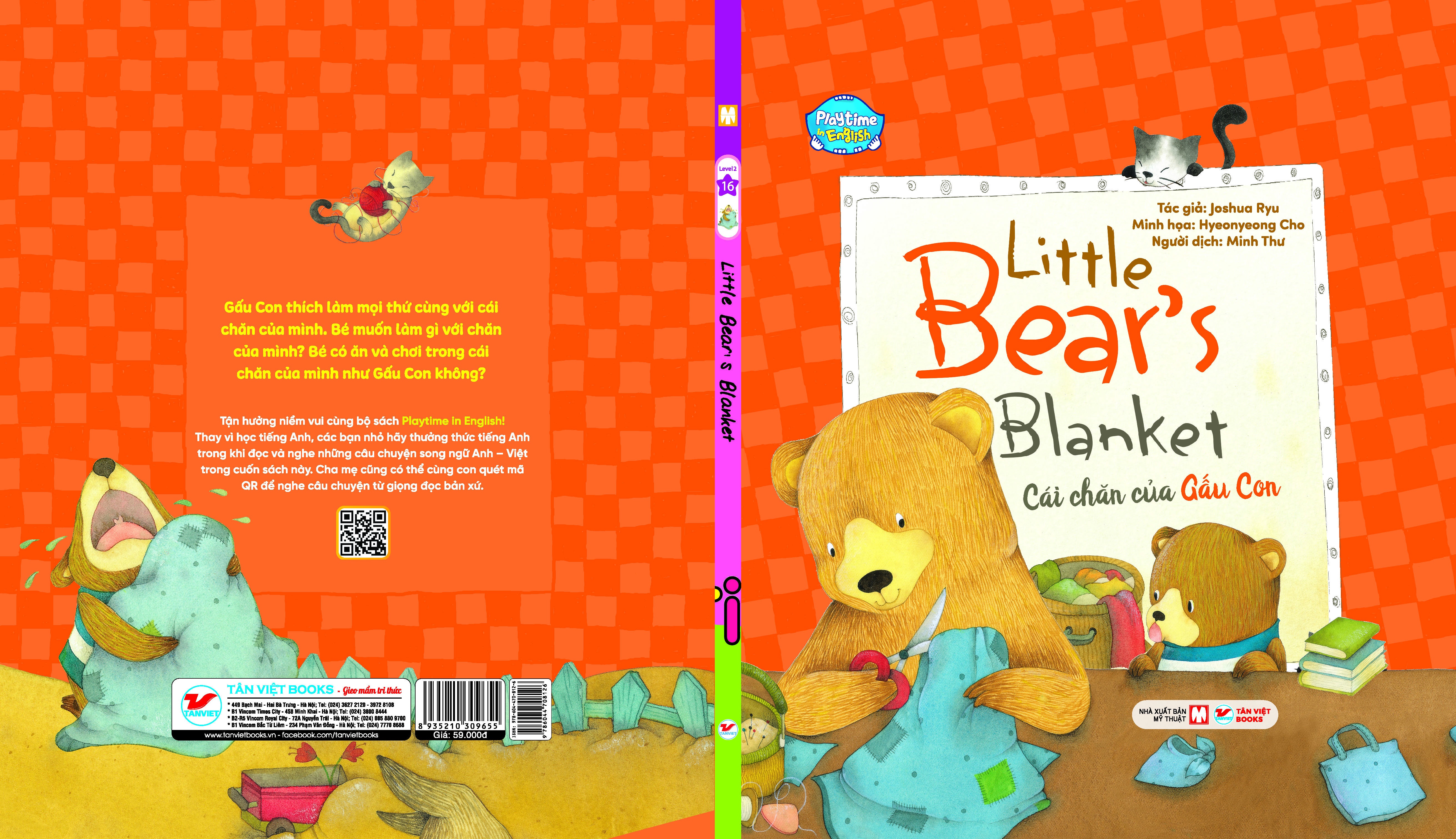 playtime in english - level 2 - little bears blanket - cái chăn của gấu con