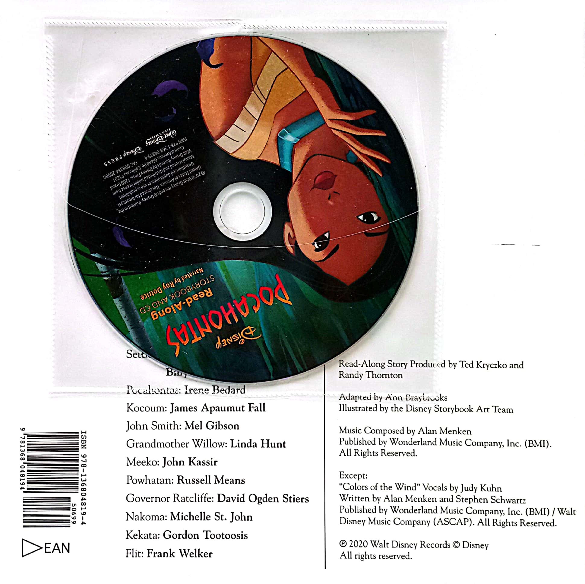 pocahontas read-along storybook and cd