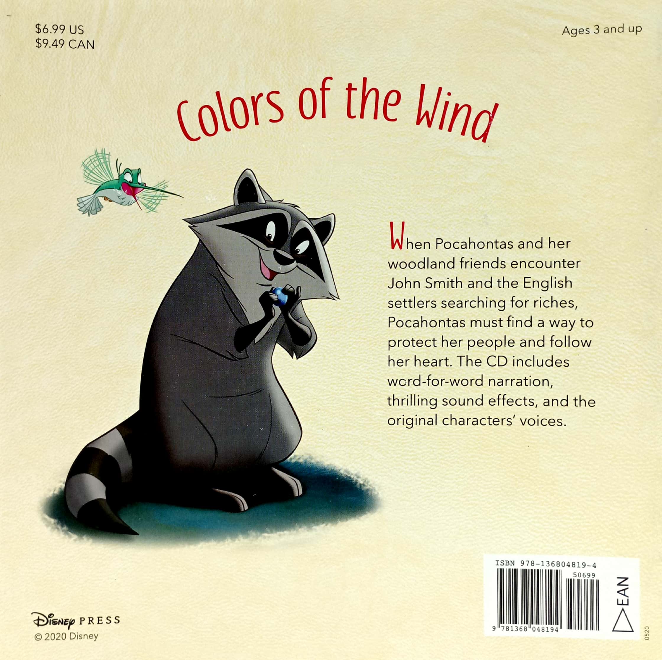 pocahontas read-along storybook and cd