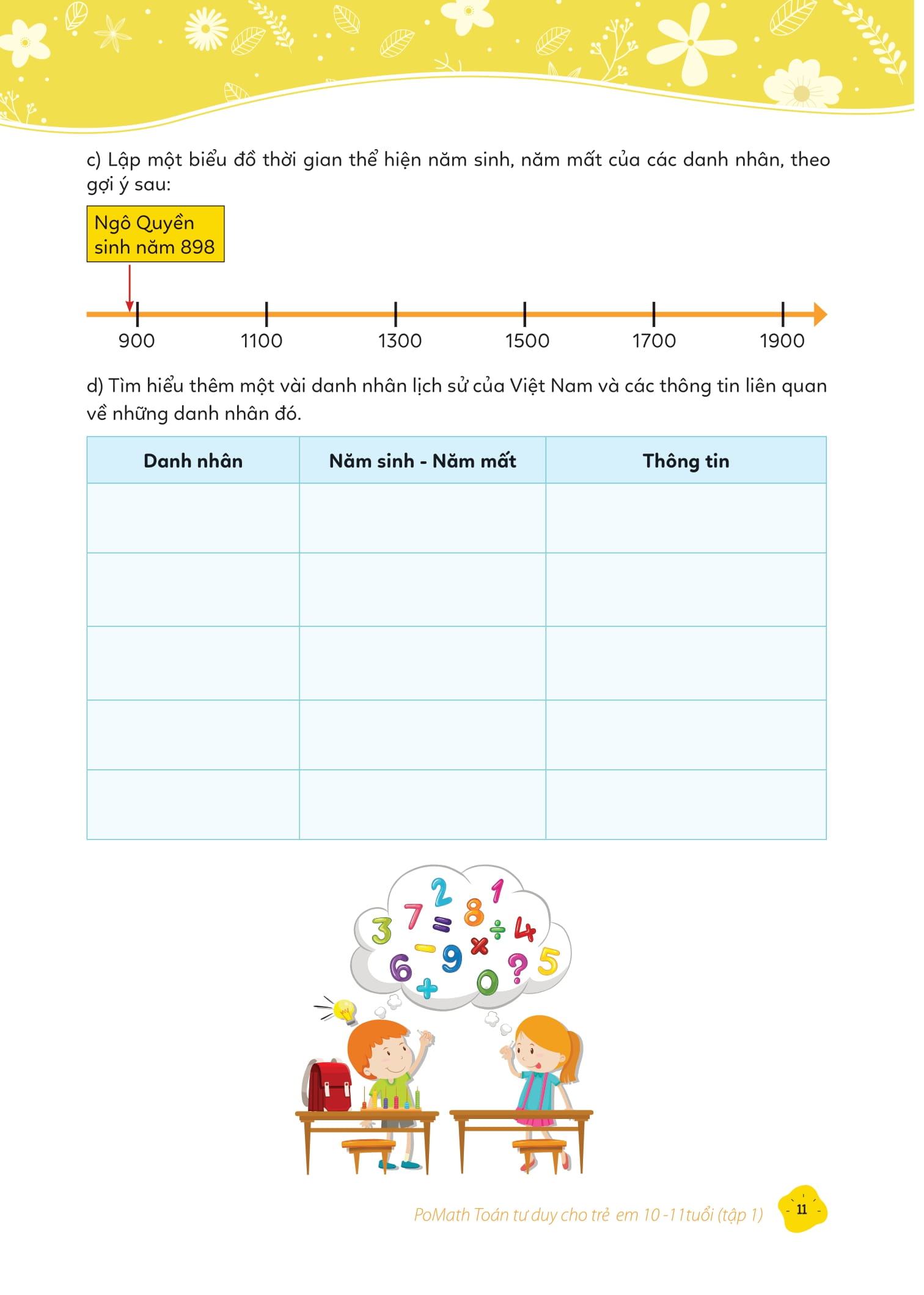 pomath - toán tư duy cho trẻ em - 10-11 tuổi - tập 1