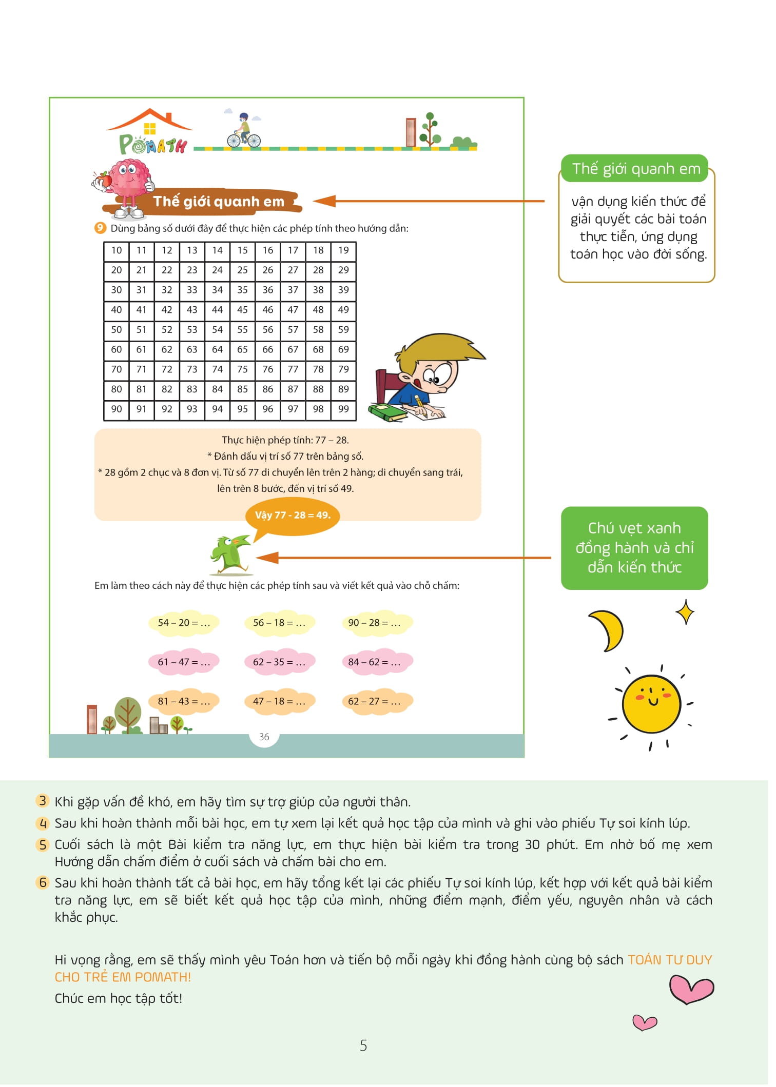 pomath - toán tư duy cho trẻ em - 7-8 tuổi - tập 1