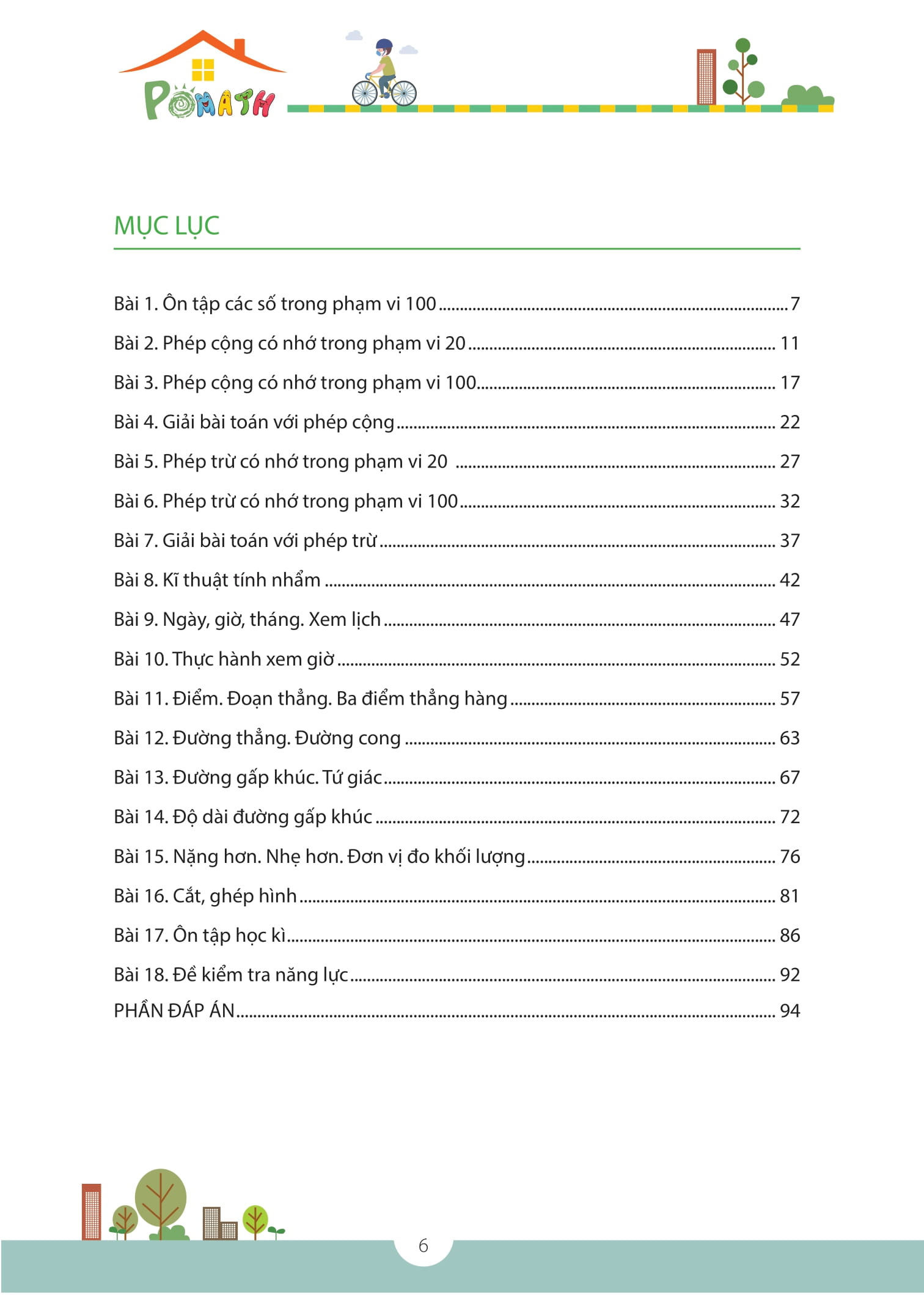 pomath - toán tư duy cho trẻ em - 7-8 tuổi - tập 1
