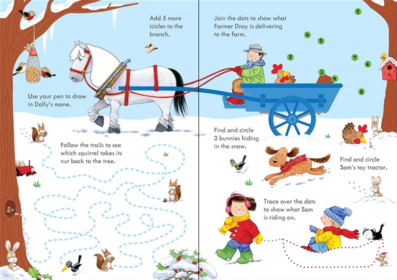 poppy and sam's wipe-clean christmas activities