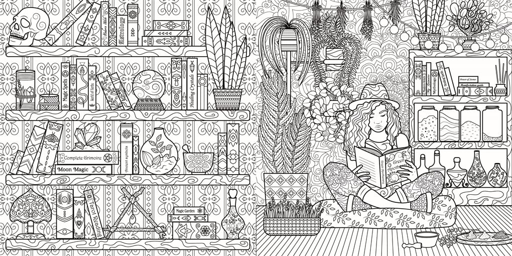 power of magic colouring book