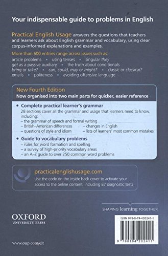 practical english usage, 4th edition: michael swan's guide to problems in english (with online access)