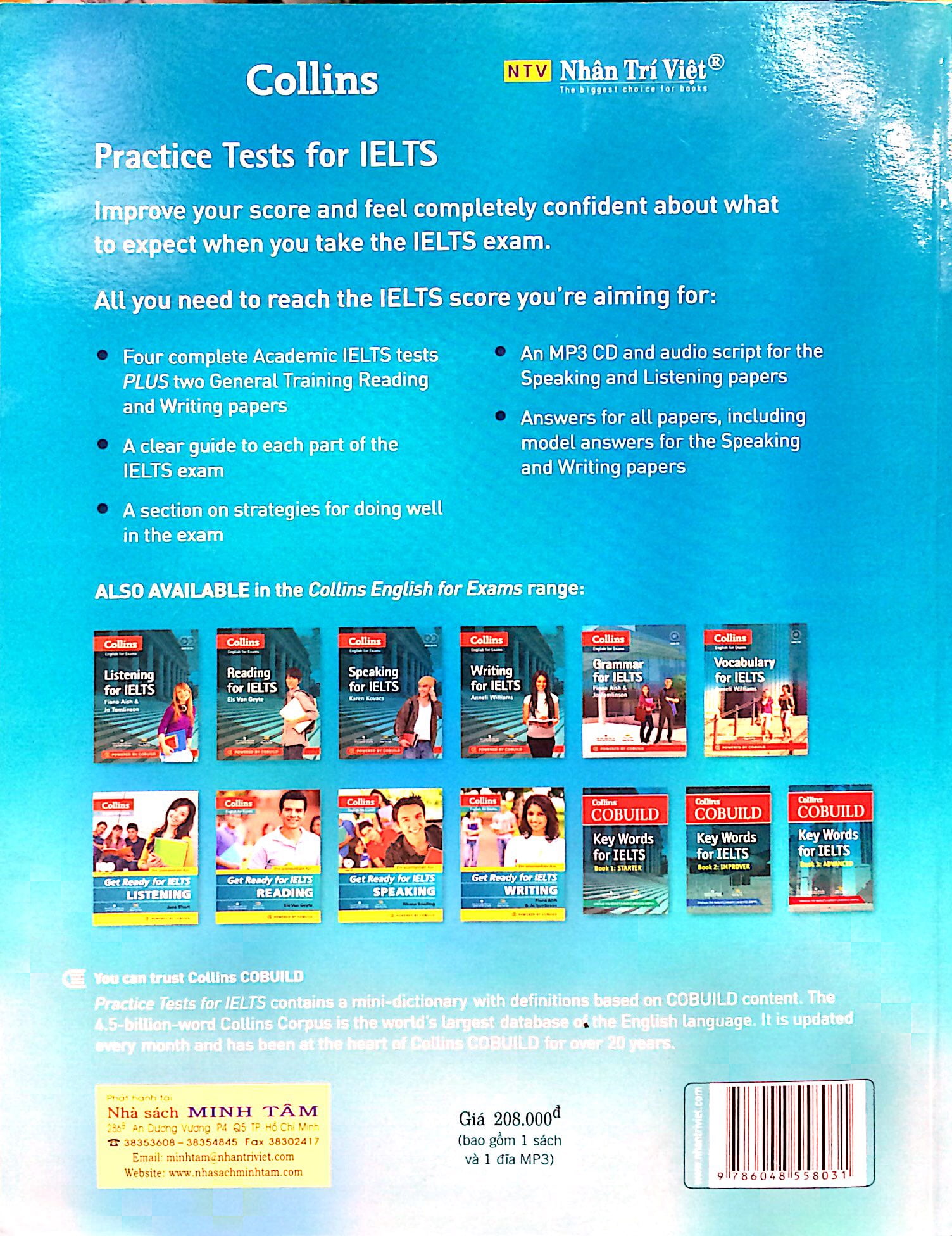 practice tests for ielts_collins english for exams (4 academic+2 general)(+cd)