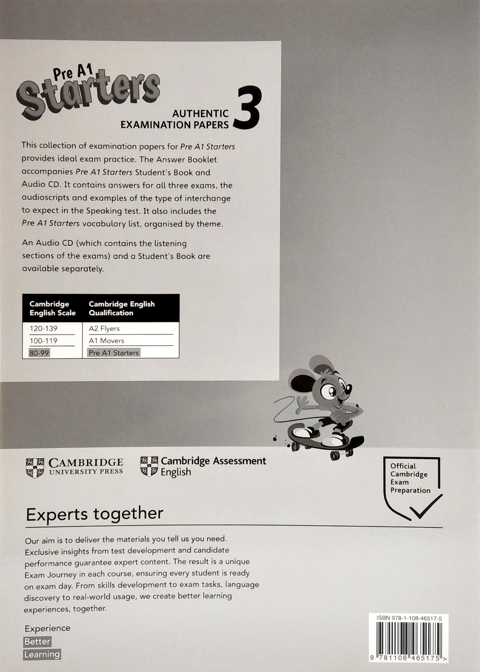 pre a1 starters 3 answer booklet: authentic examination papers