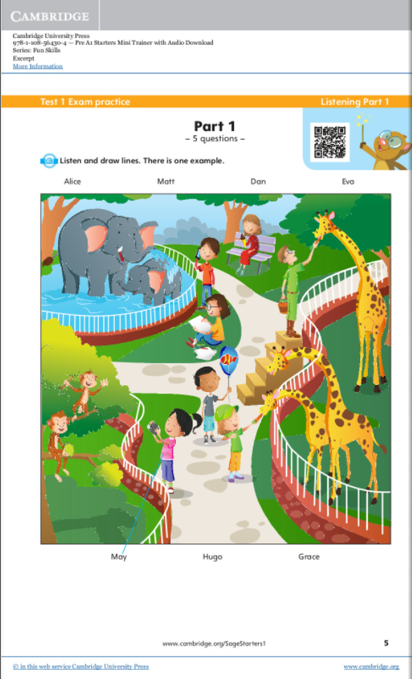 pre a1 starters mini trainer with audio download