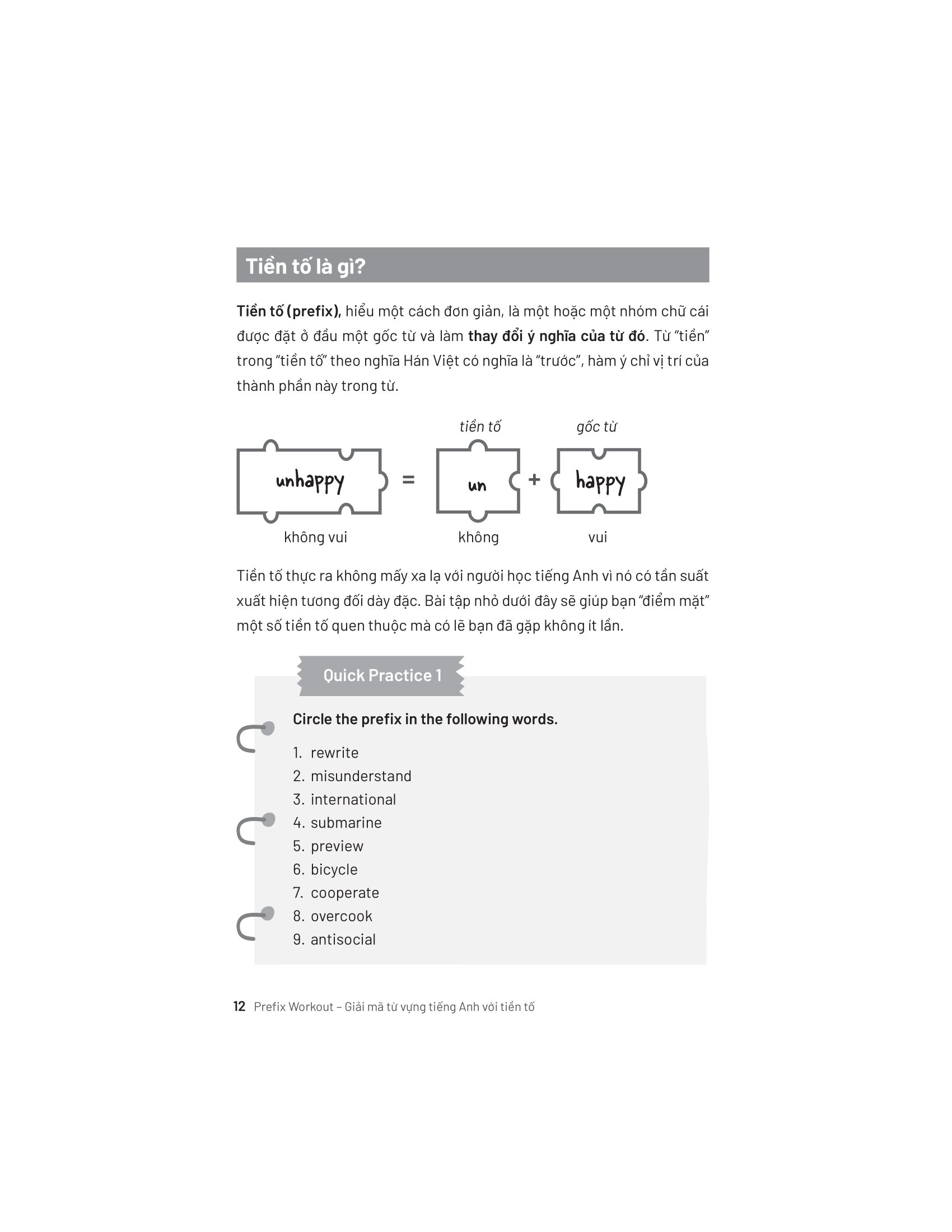 Prefix Workout - Giải Mã Từ Vựng Tiếng Anh Với Tiền Tố
