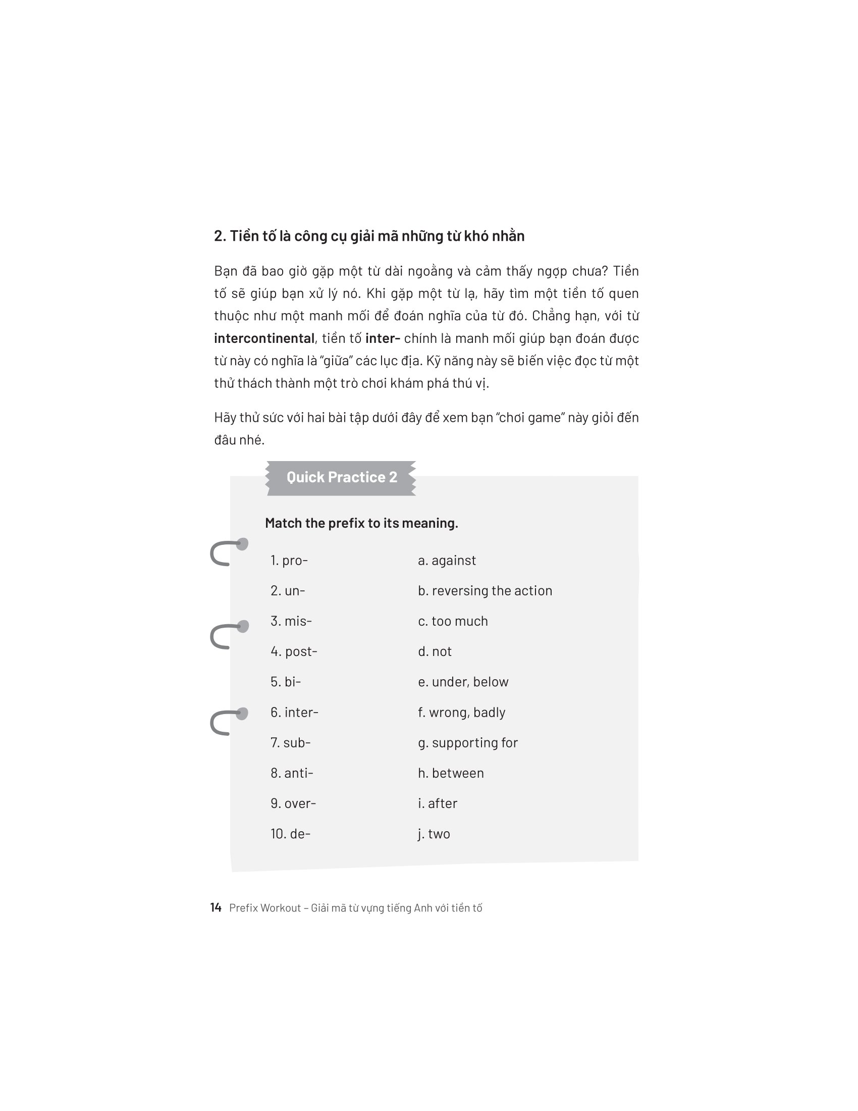 Prefix Workout - Giải Mã Từ Vựng Tiếng Anh Với Tiền Tố