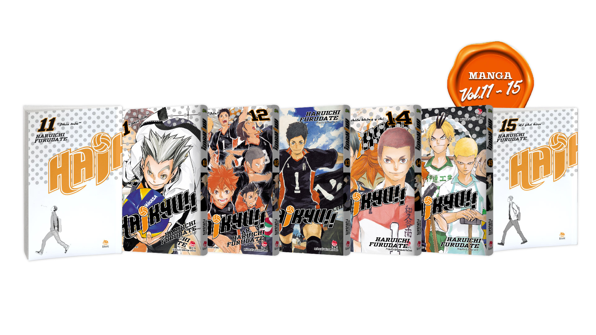 Premium Boxset Haikyu!! - Tap - 1 - 15 (Bo 15 Cuon) - Tang Kem Bia Ao Hieu Ung UV + Bia Ao Hieu Ung Metalize