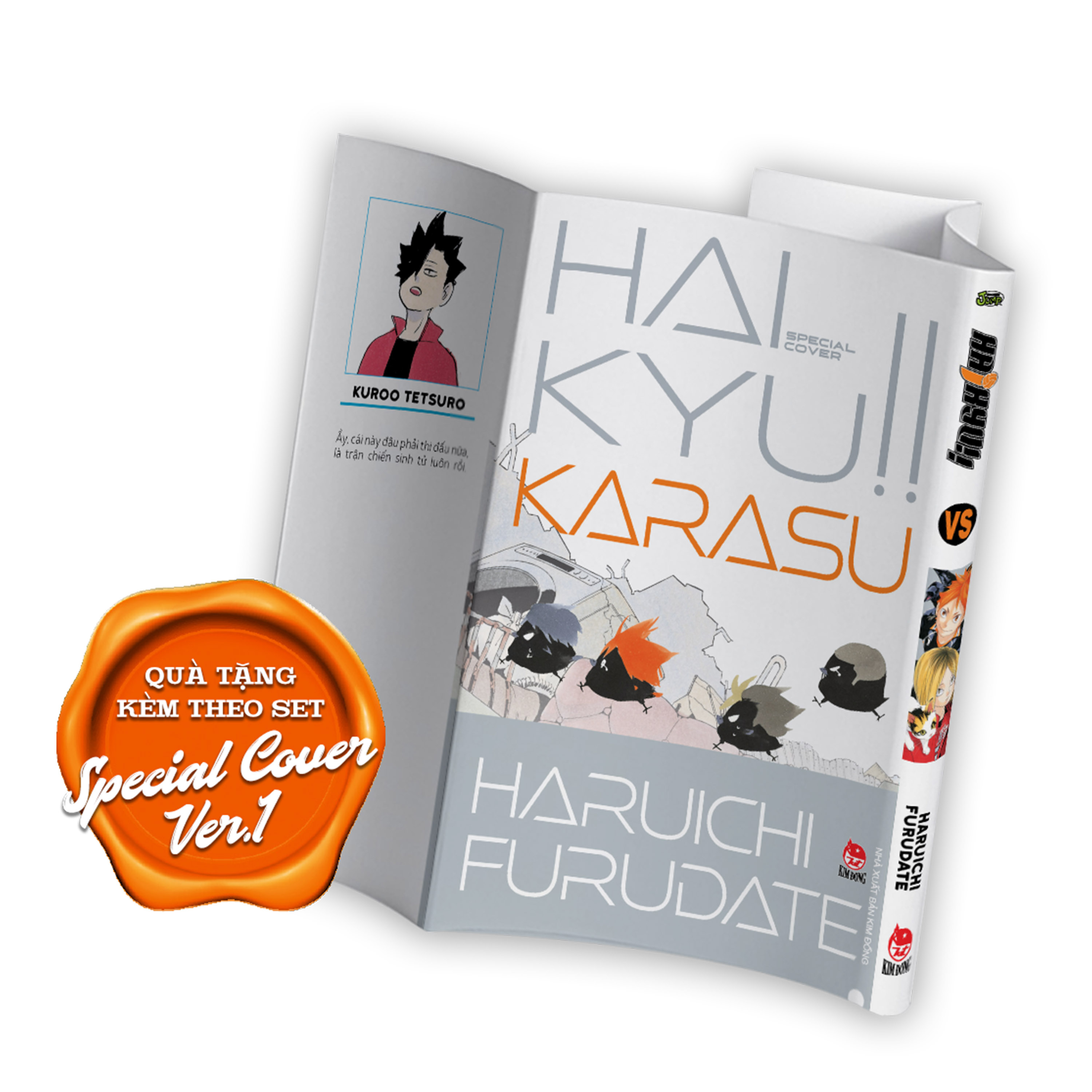 Premium Boxset Haikyu!! - Tap - 1 - 15 (Bo 15 Cuon) - Tang Kem Bia Ao Hieu Ung UV + Bia Ao Hieu Ung Metalize