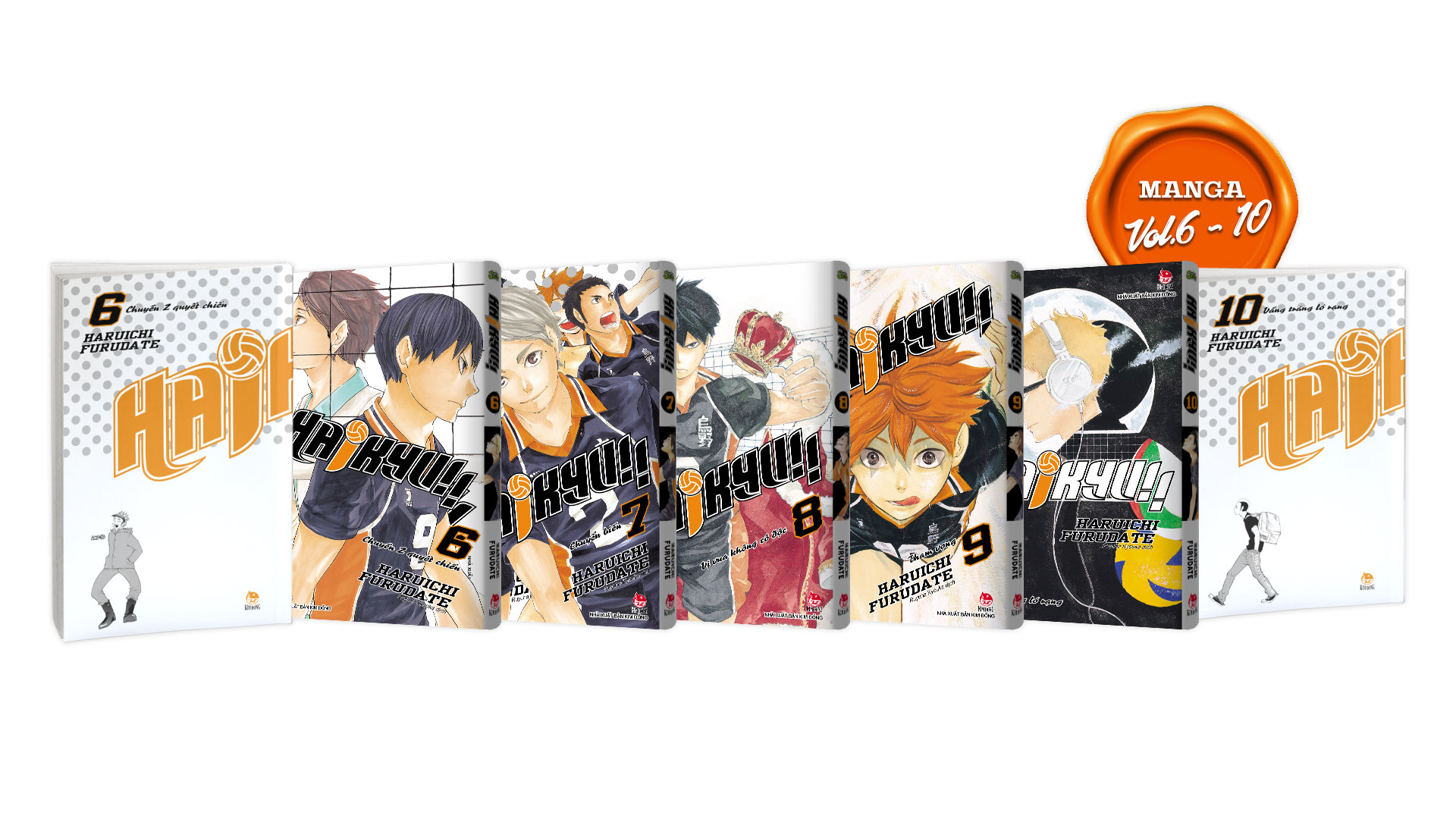 Premium Boxset Haikyu!! - Tap - 1 - 15 (Bo 15 Cuon) - Tang Kem Bia Ao Hieu Ung UV + Bia Ao Hieu Ung Metalize