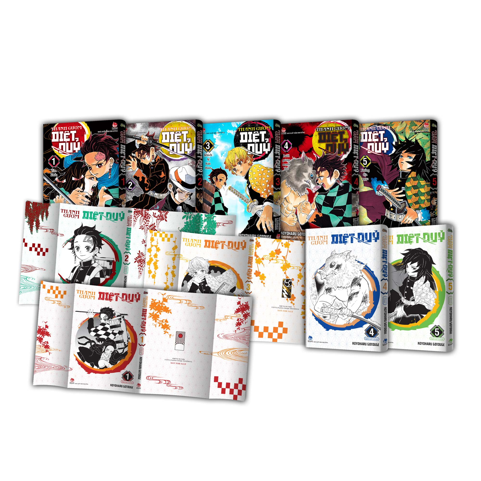 Premium Boxset Thanh Guom Diet Quy - Kimetsu No Yaiba (Hop 23 Tap) - Tang Kem 23 Bia Ao Dac Biet + 1 Shikishi