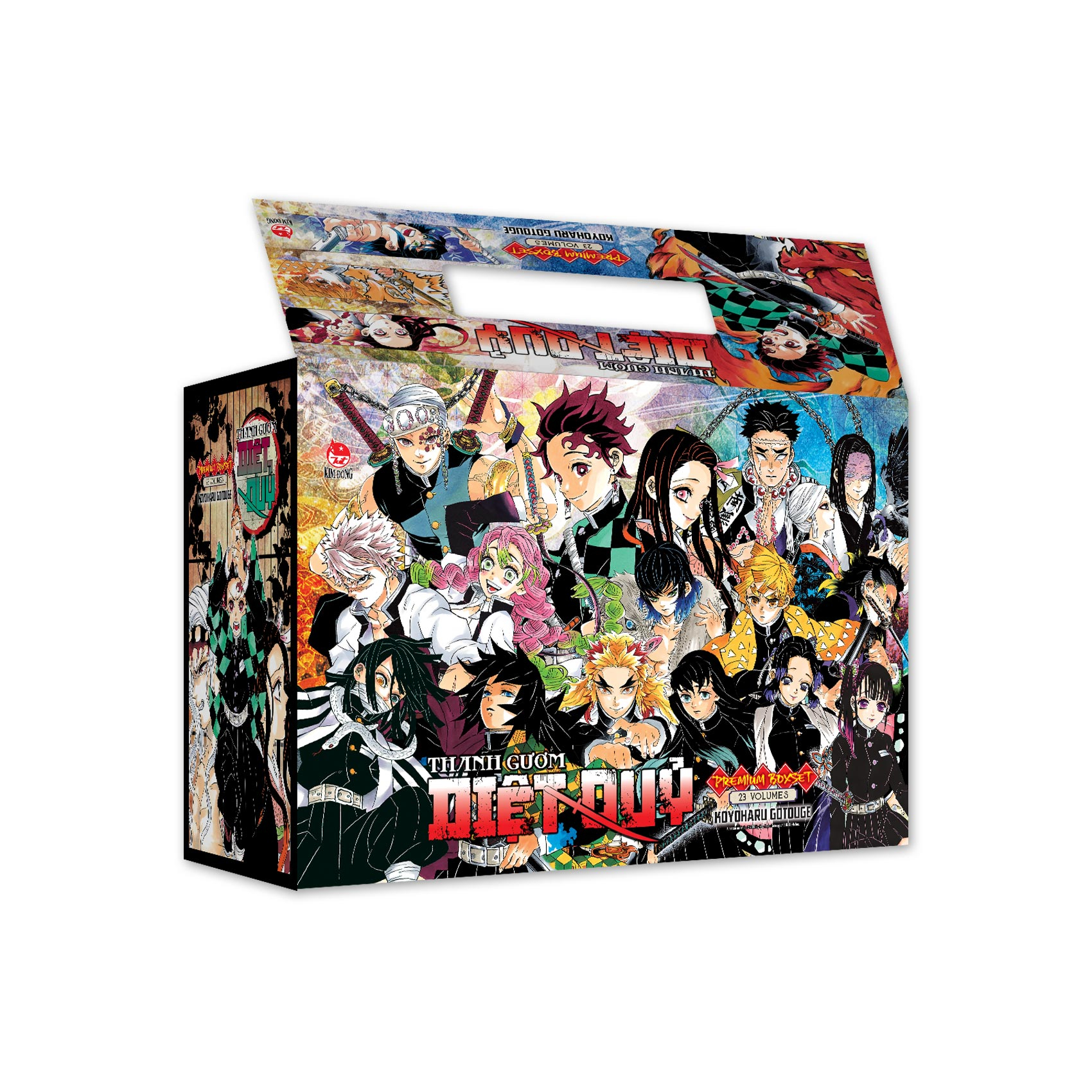 Premium Boxset Thanh Guom Diet Quy - Kimetsu No Yaiba (Hop 23 Tap) - Tang Kem 23 Bia Ao Dac Biet + 1 Shikishi
