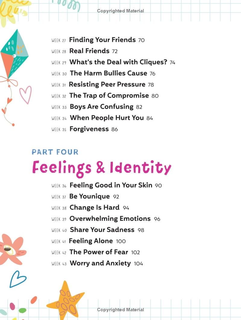 preteen devotional for girls - 52 weeks of encouraging devotions and scripture for tweens