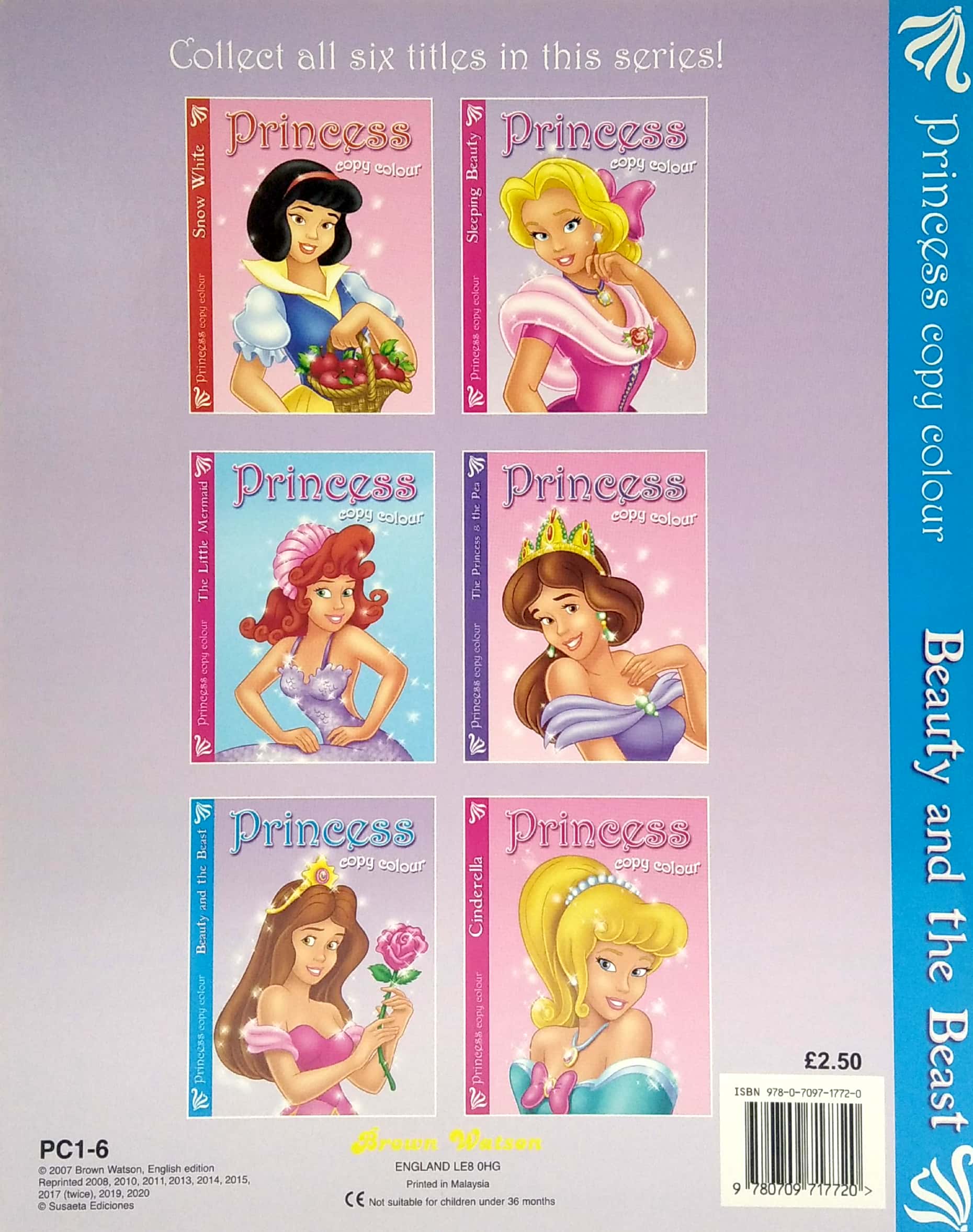 princess copy colour: beauty & the beast