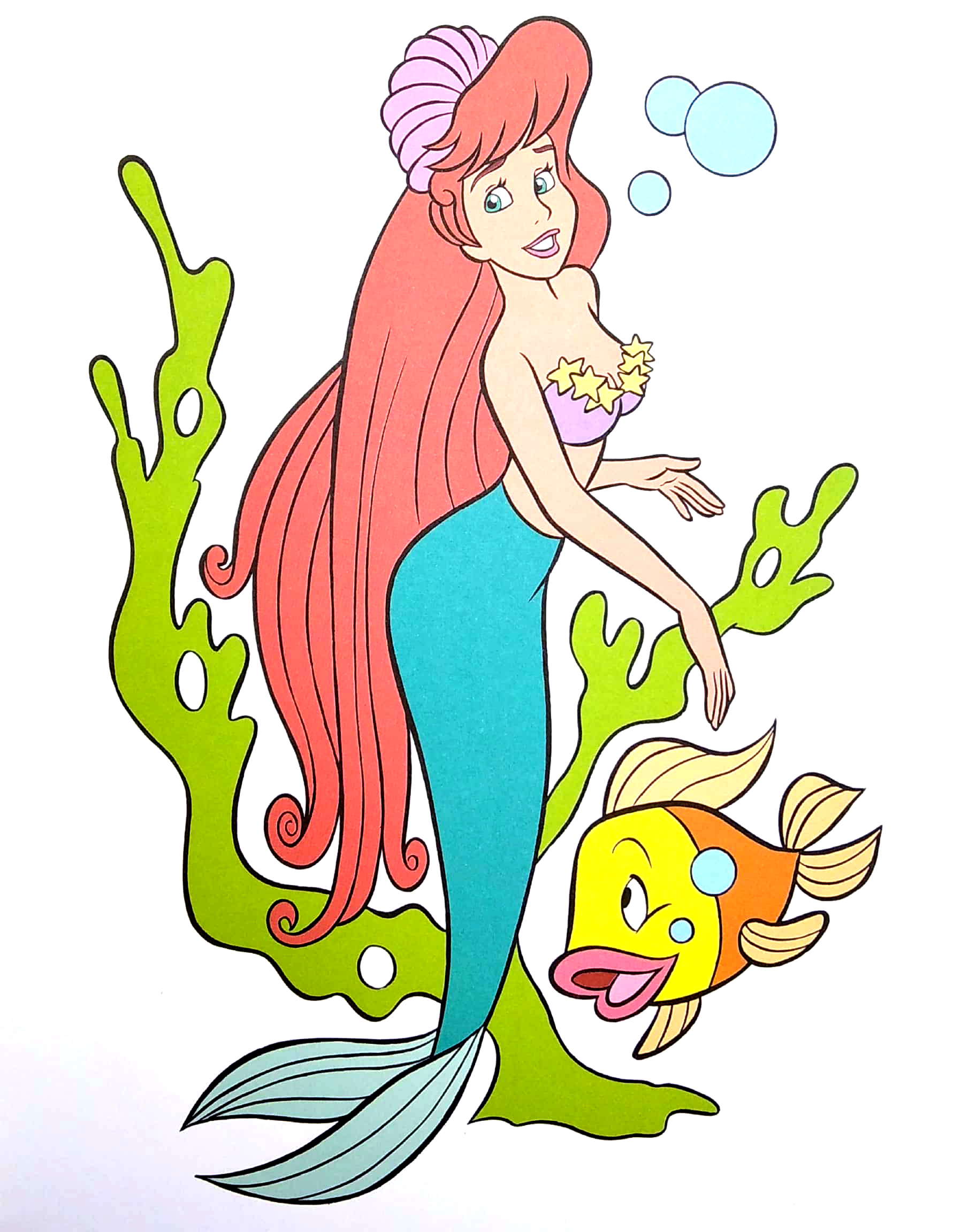 princess copy colour: little mermaid