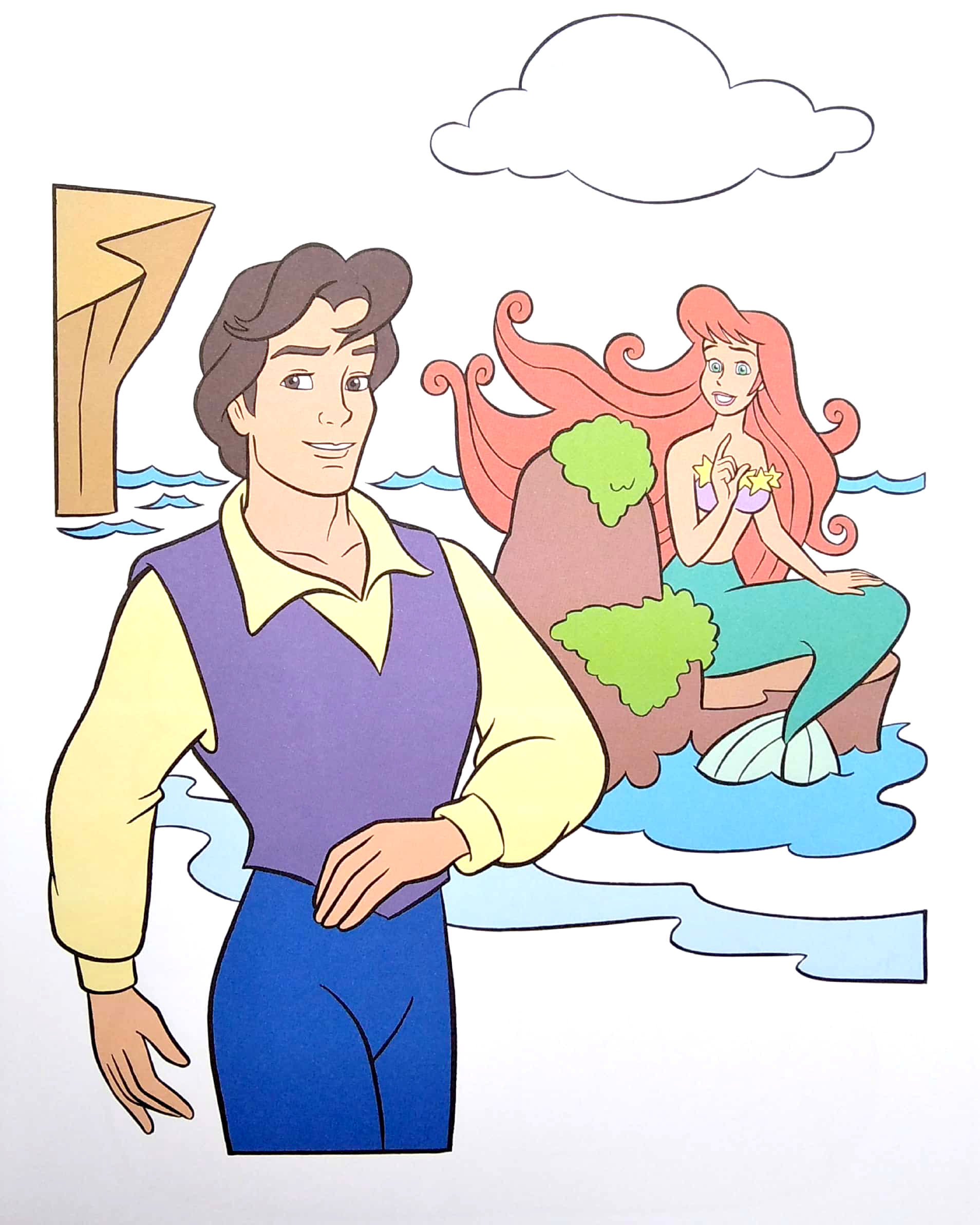 princess copy colour: little mermaid