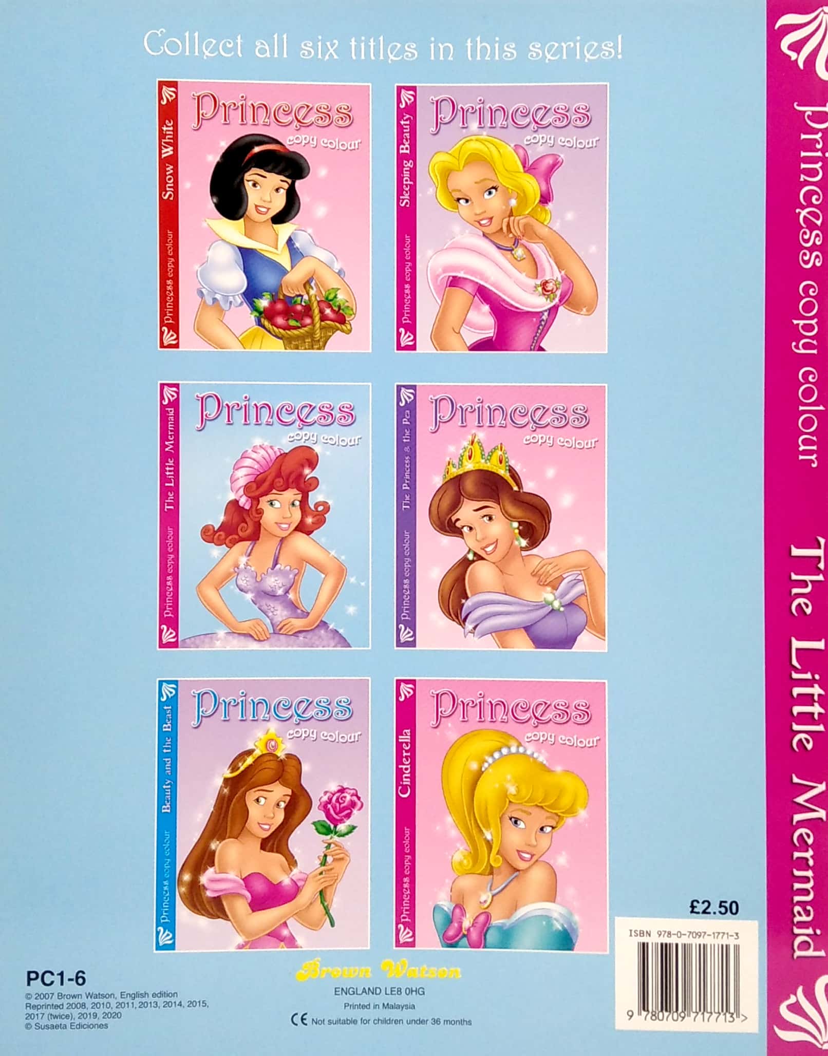 princess copy colour: little mermaid