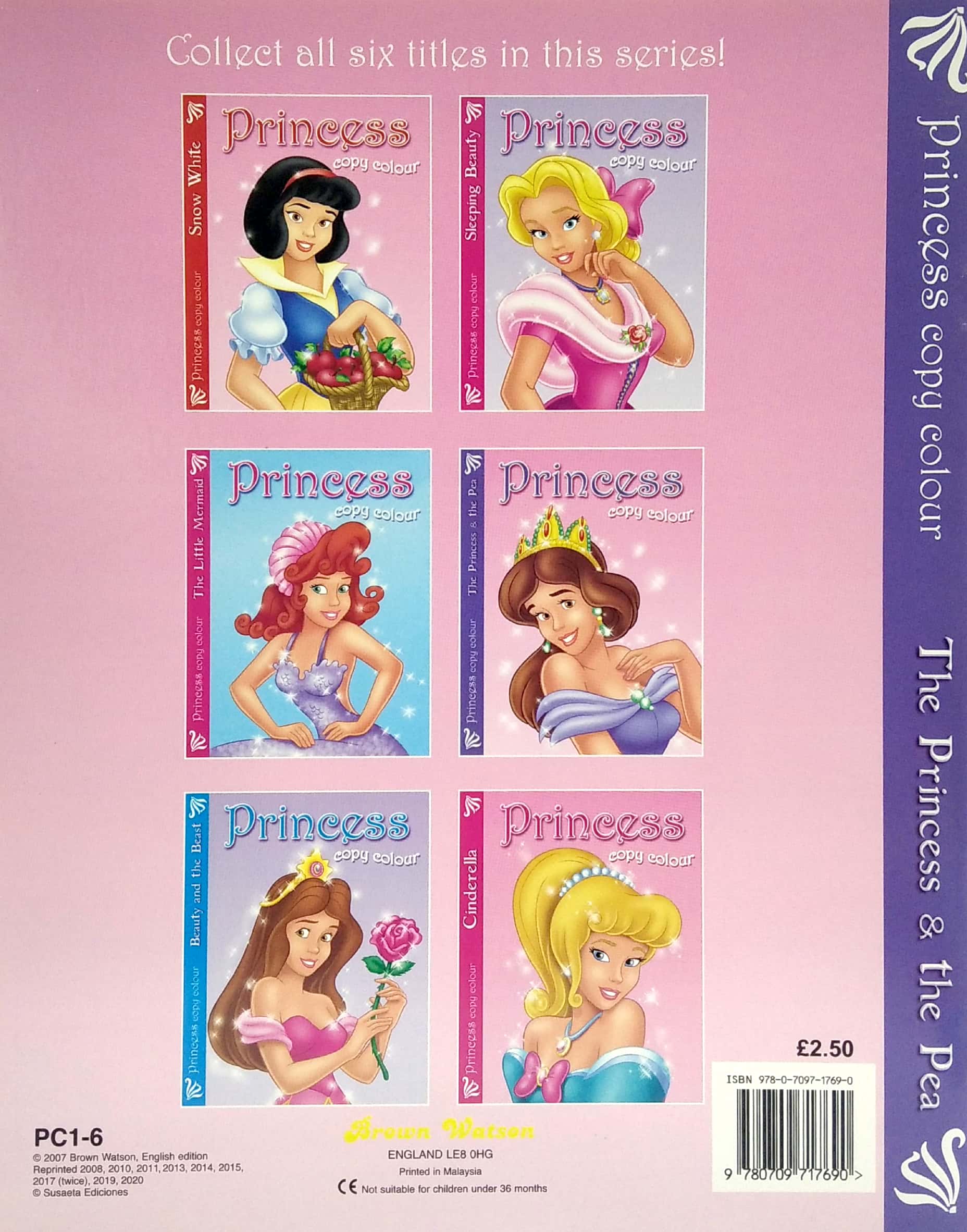 princess copy colour: princess and the pea