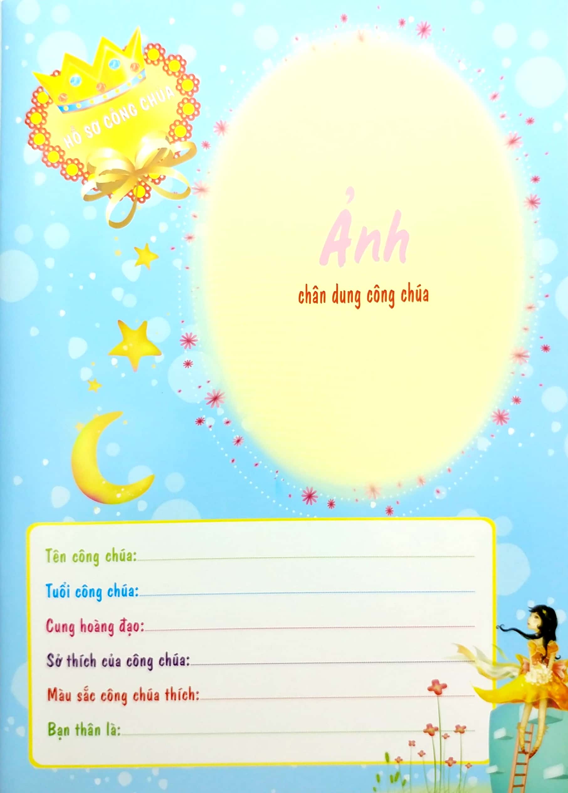 princess sticker - dán hình công chúa - công chúa hoàn mỹ
