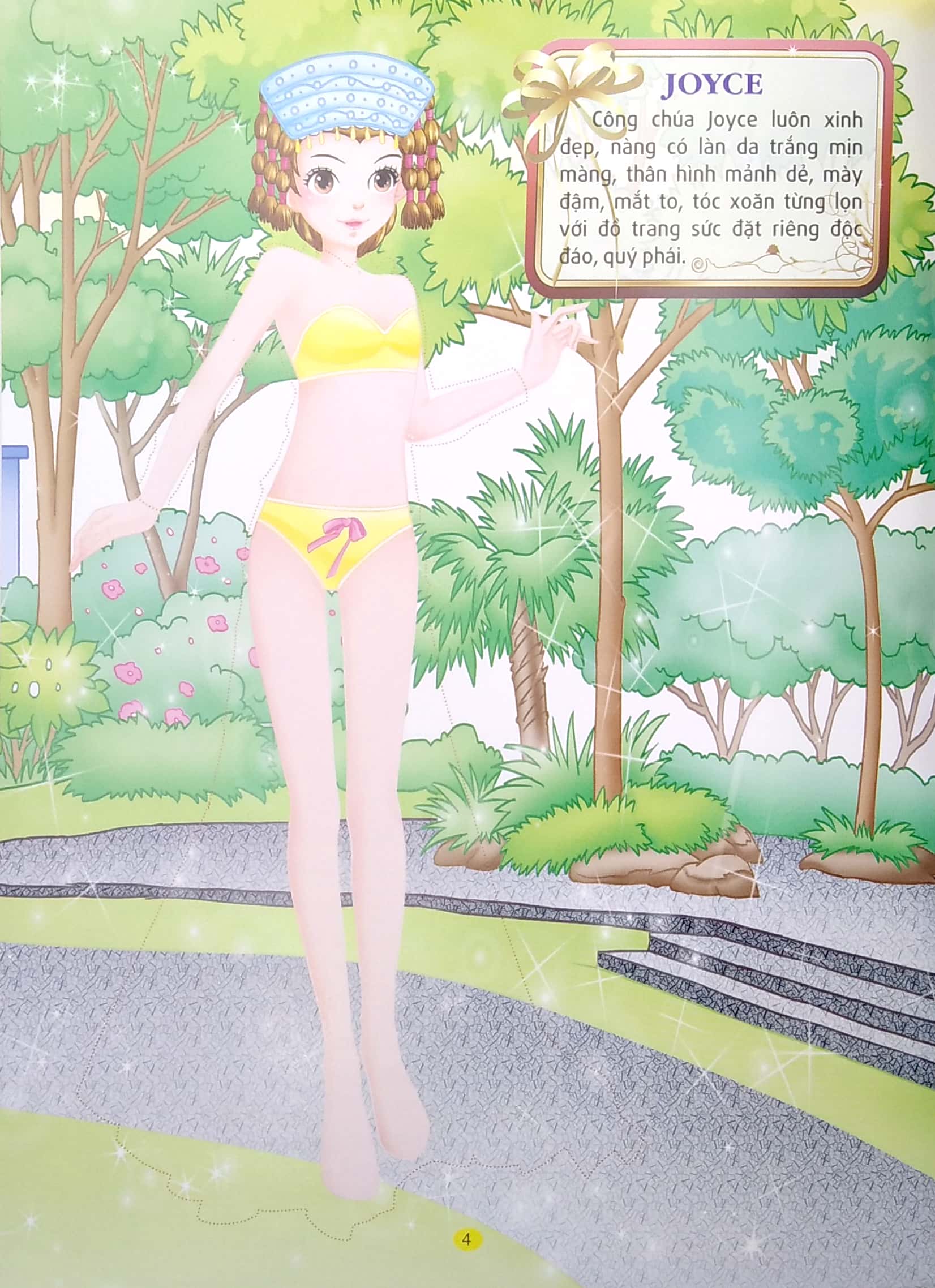 princess sticker - dán hình công chúa - công chúa mỹ lệ