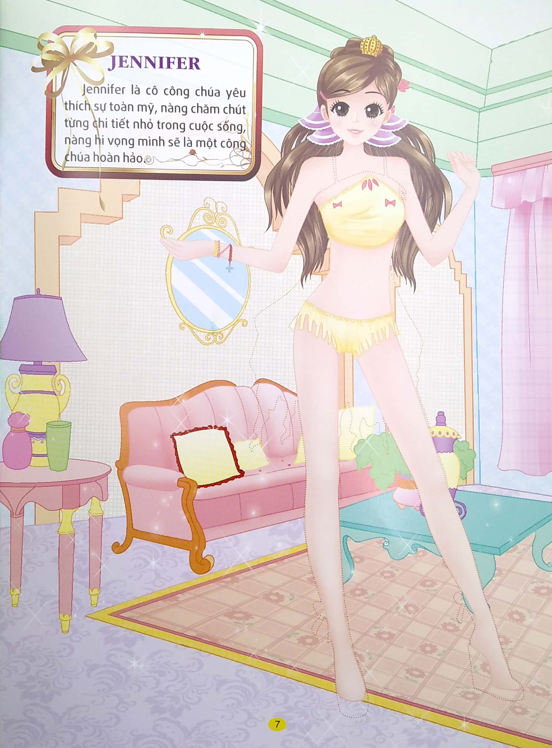 princess sticker - dán hình công chúa - công chúa mỹ lệ