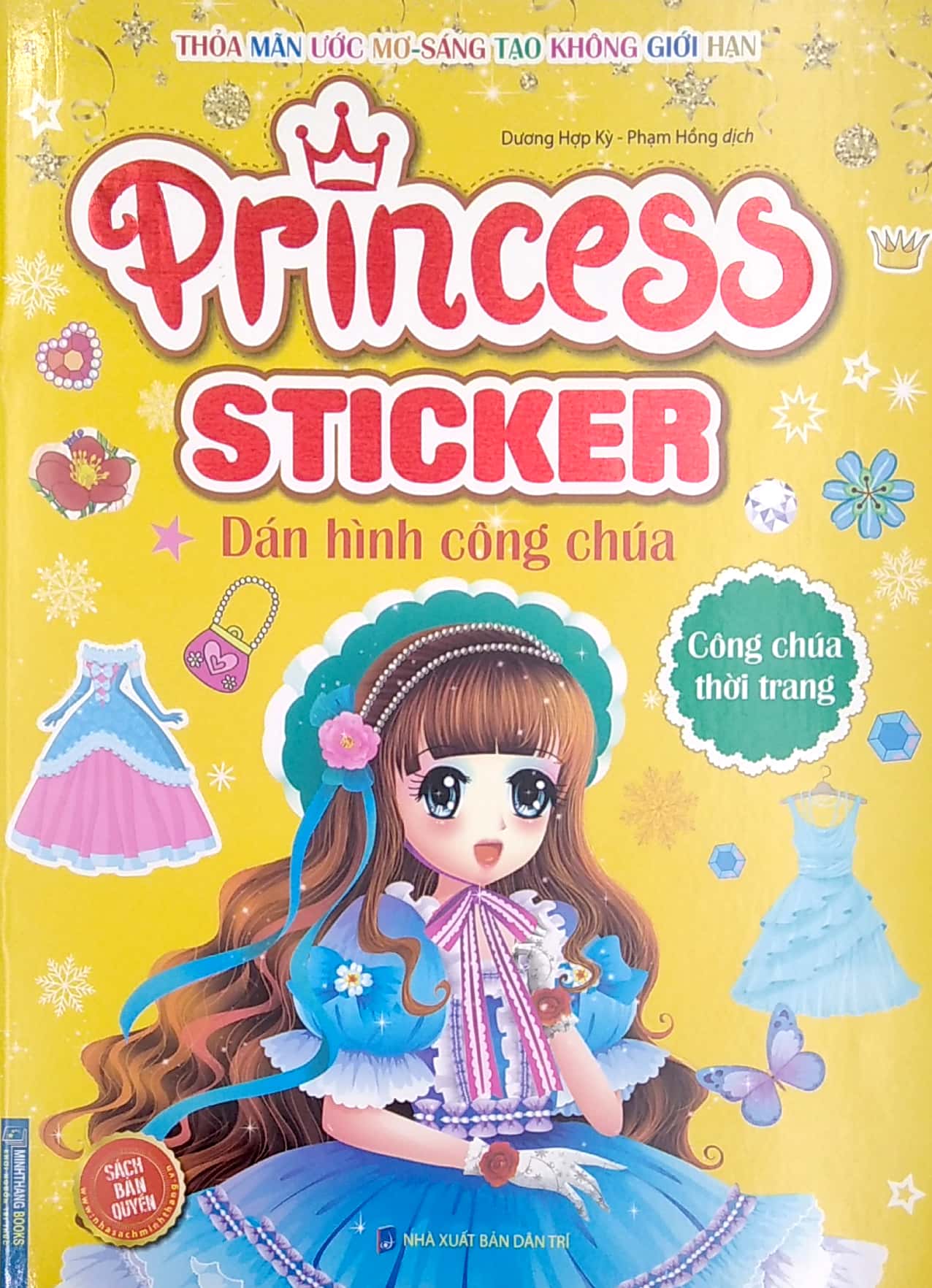 princess sticker - dán hình công chúa - công chúa thời trang