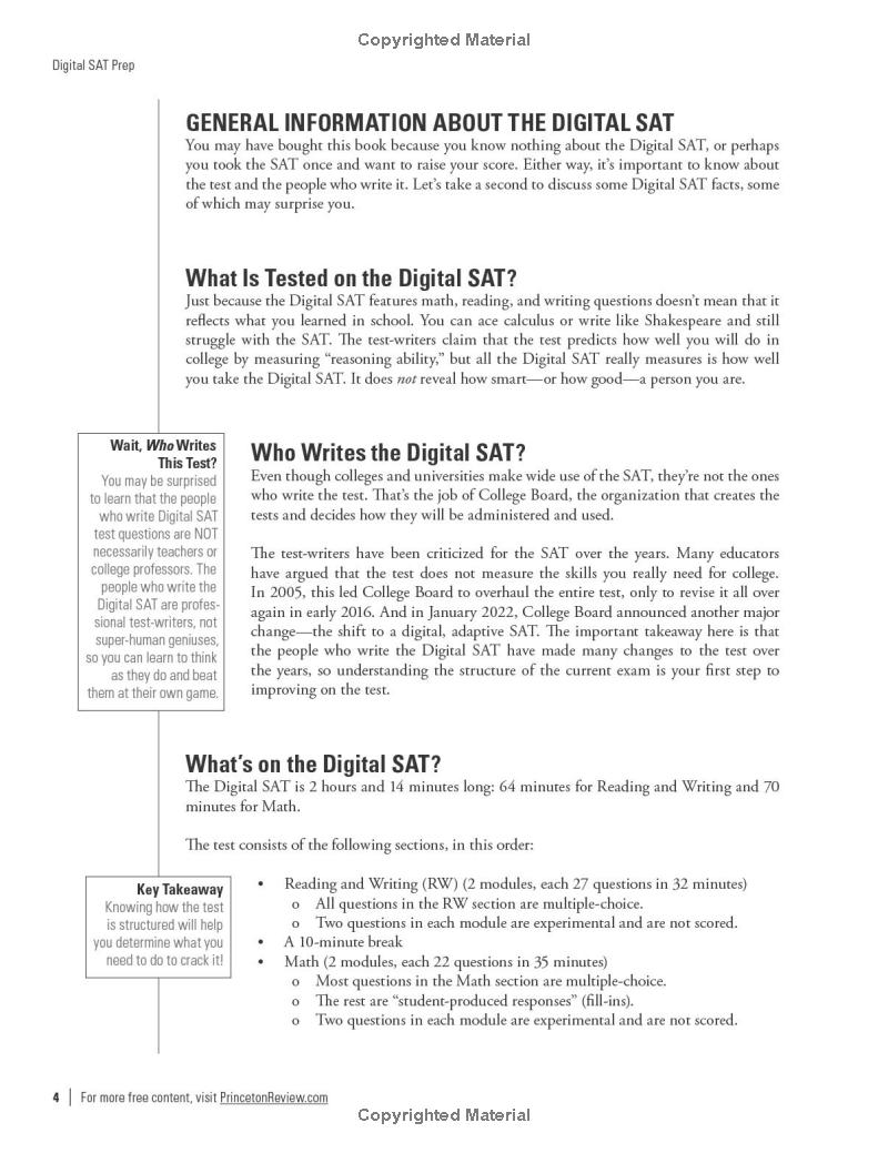 princeton review digital sat premium prep, 2025