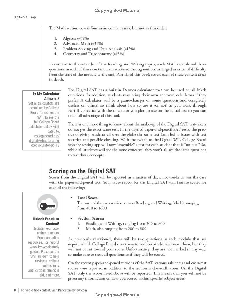 princeton review digital sat premium prep, 2025